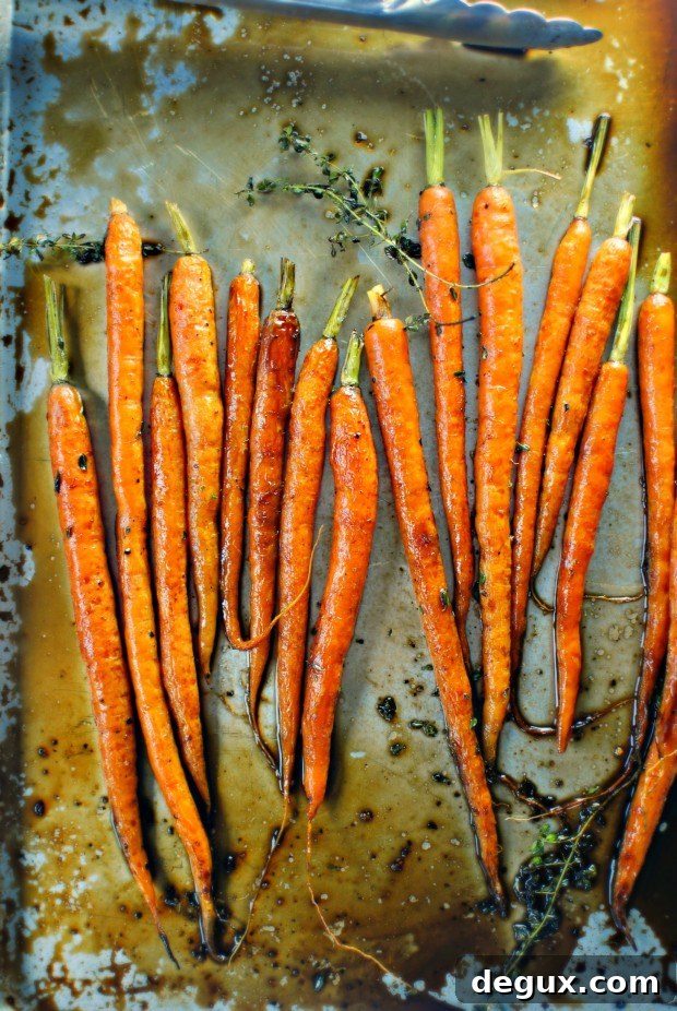 roasted perfection Glazed Whole Roasted Carrots l SimplyScratch.com