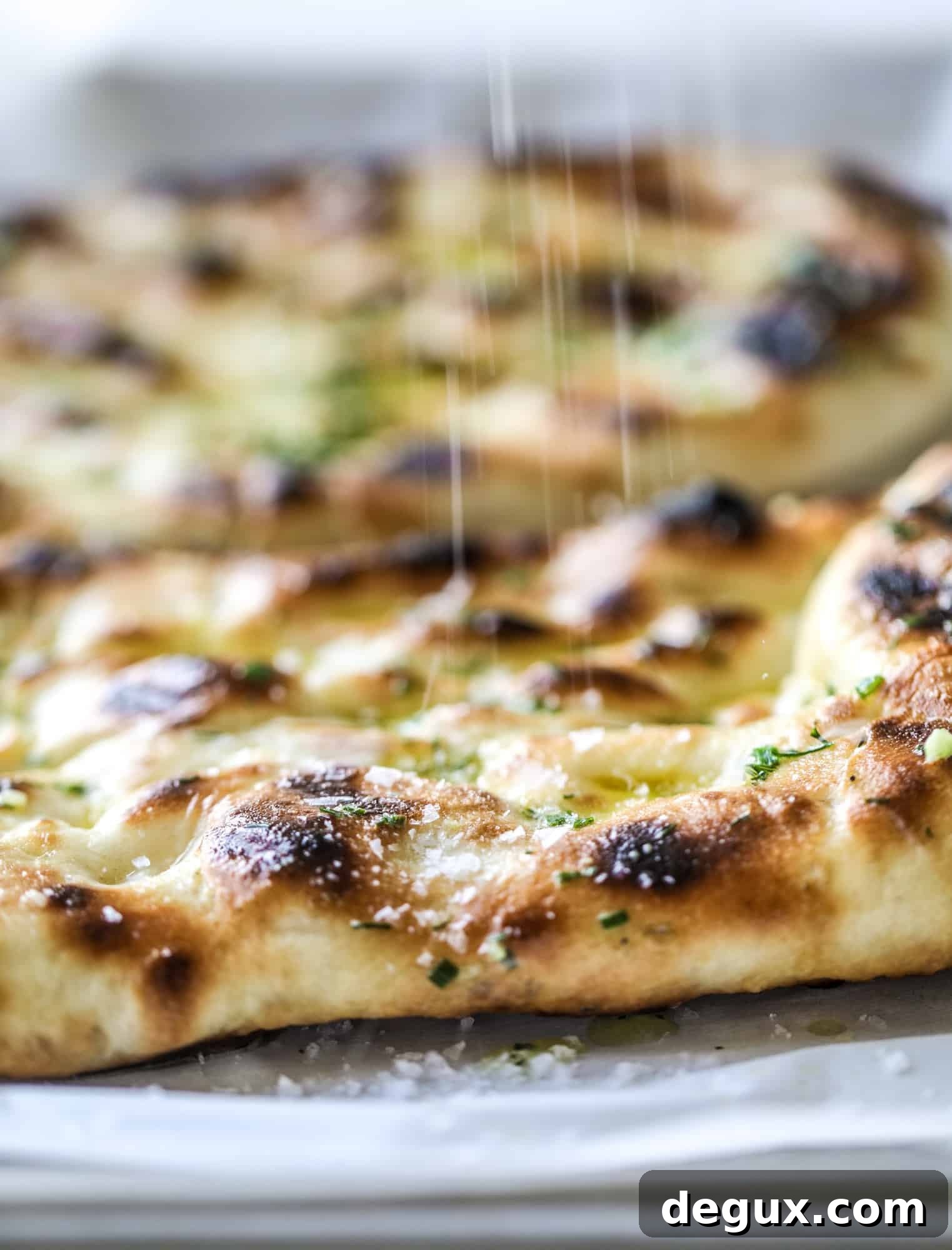 Caramelized Onion & Garlic Butter Grilled Focaccia Recipe 5 sprinkle flaked sea salt