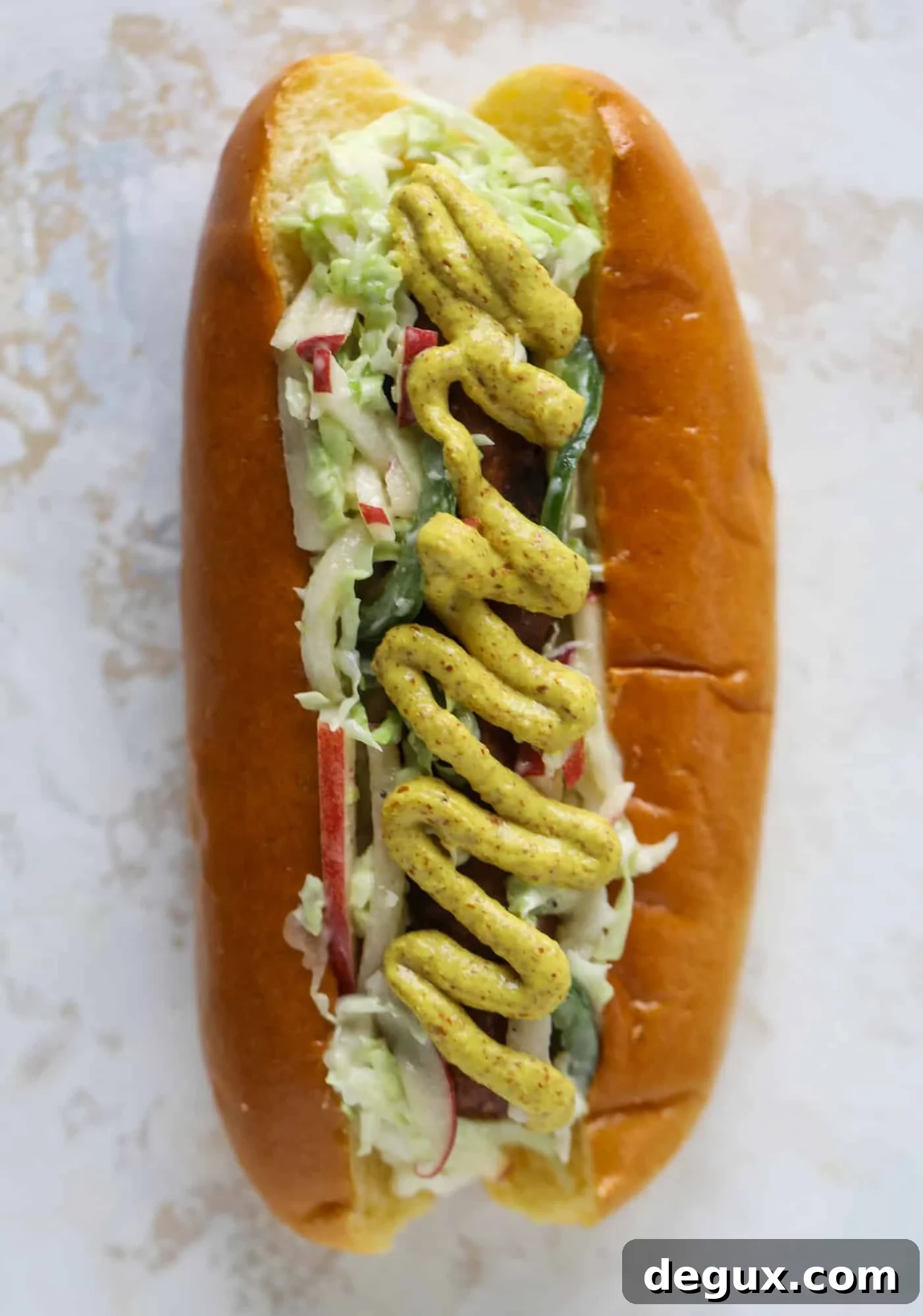 jalapeno apple slaw dog