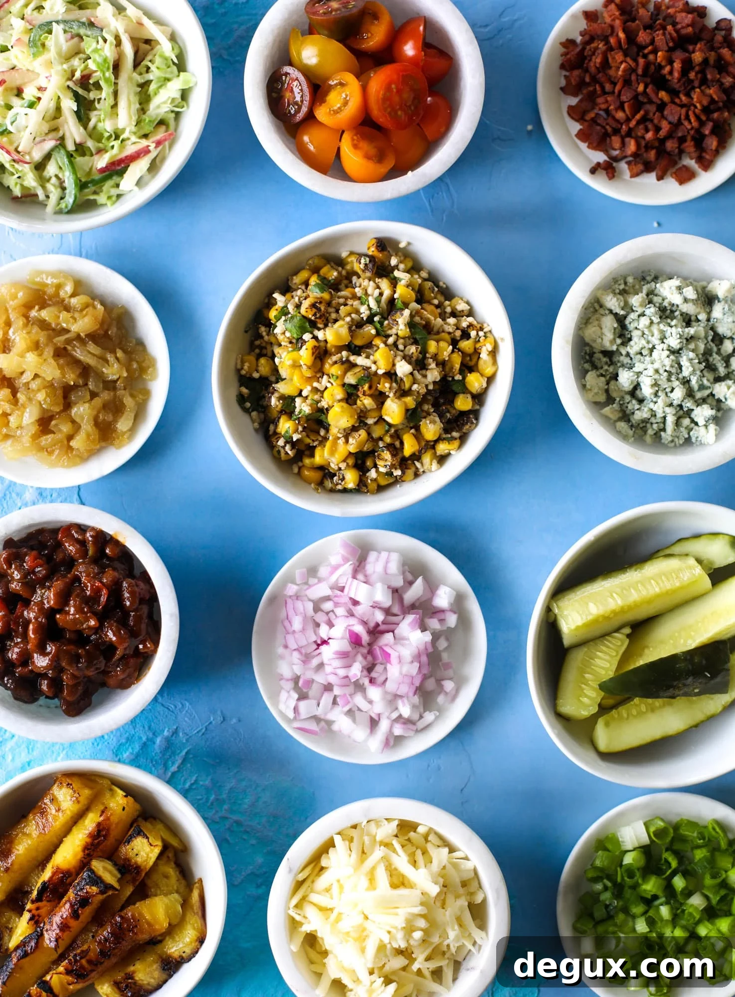 hot dog bar toppings