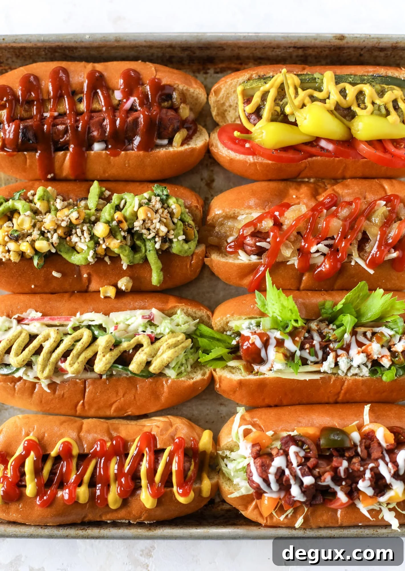 Nothing screams summer more than a hot dog bar! Grab your buns and dogs and a whole lot of toppings. This is super fun and delicious!