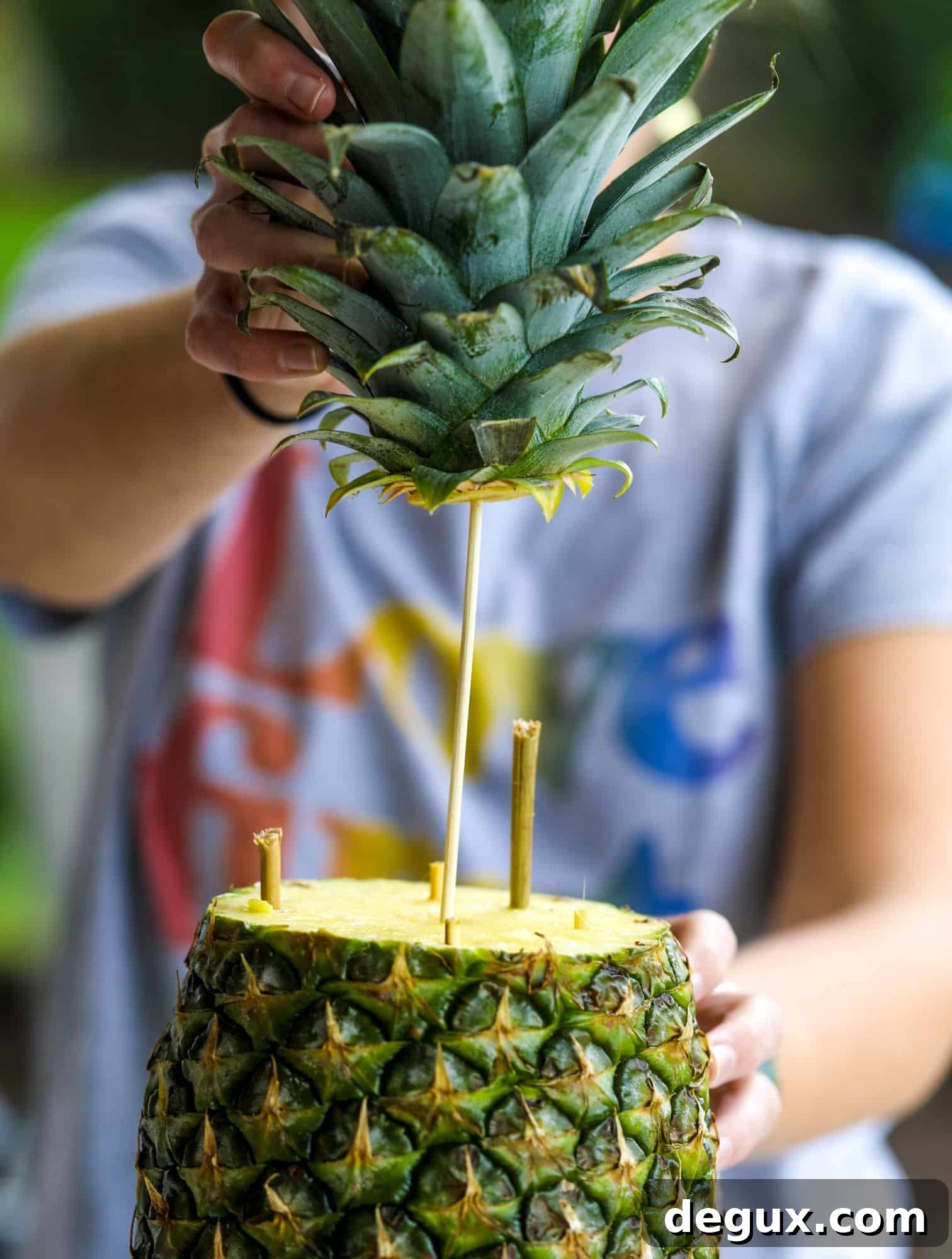 Create a Pineapple Palm Tree Fruit Tray: Step-by-Step Guide 4 building a pineapple palm tree