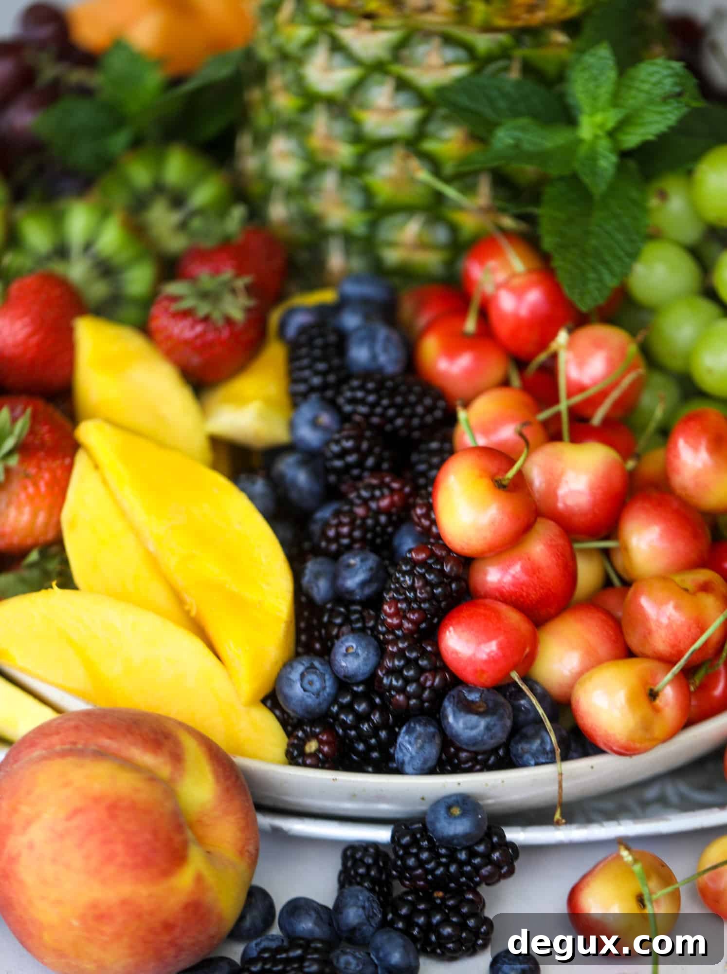 Create a Pineapple Palm Tree Fruit Tray: Step-by-Step Guide 7 rainbow fruit tray