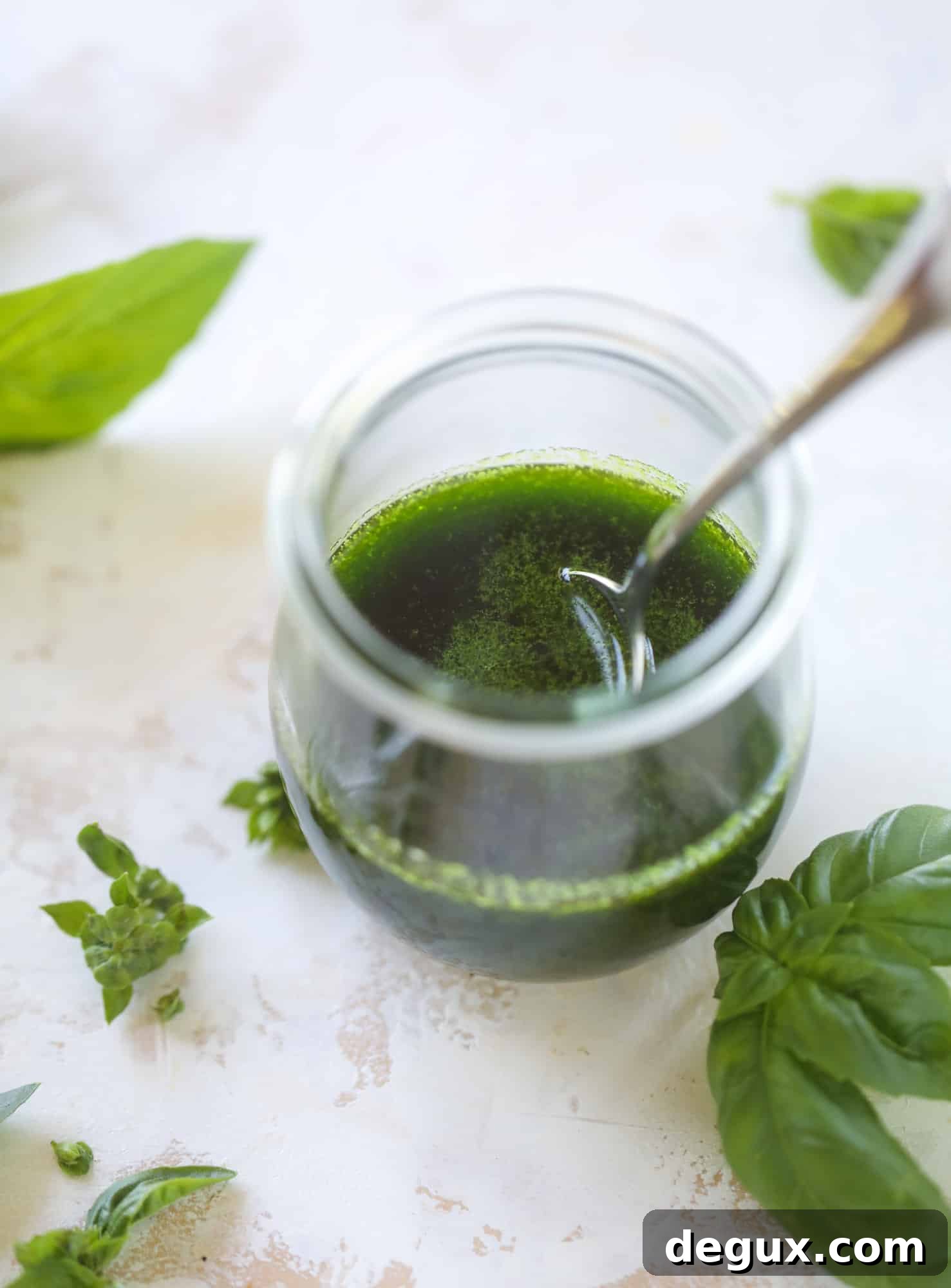 homemade basil oil