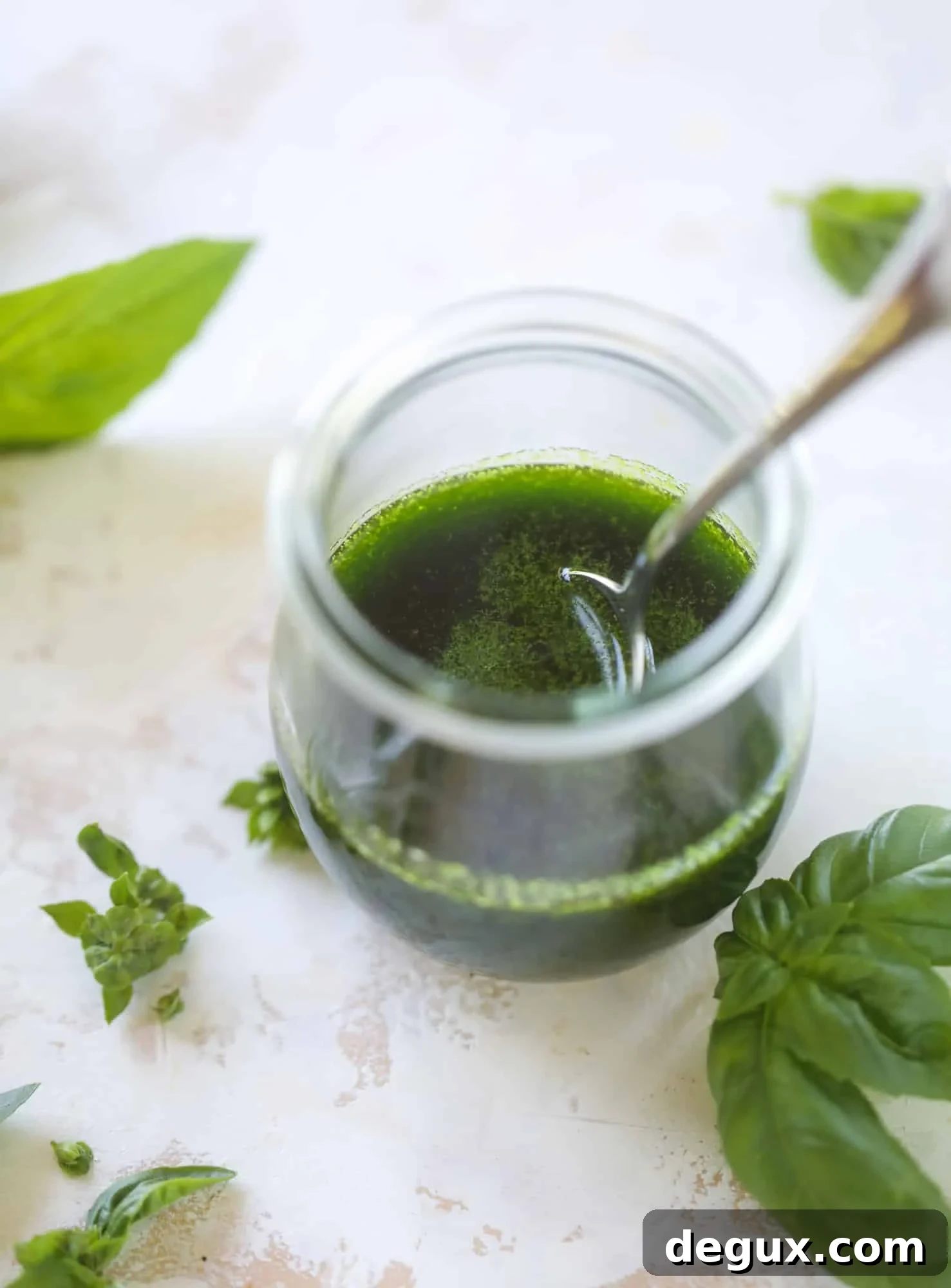 homemade basil oil