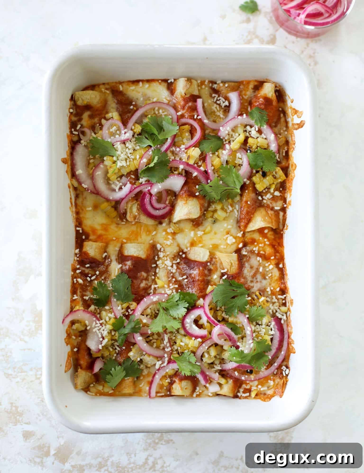 Summer Grilled Corn Enchiladas with Smoky Chipotle Sauce 2 These grilled corn enchiladas are the perfect summer meal! Grilled corn, zucchini, homemade sauce and cheese come together for a flavor explosion!