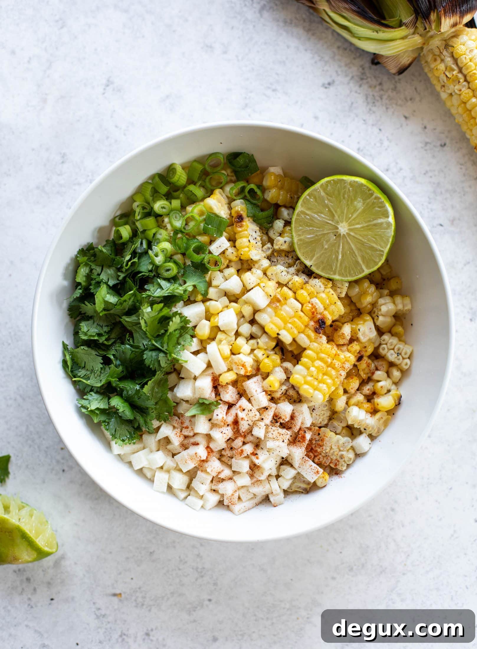 street corn and jicama salad