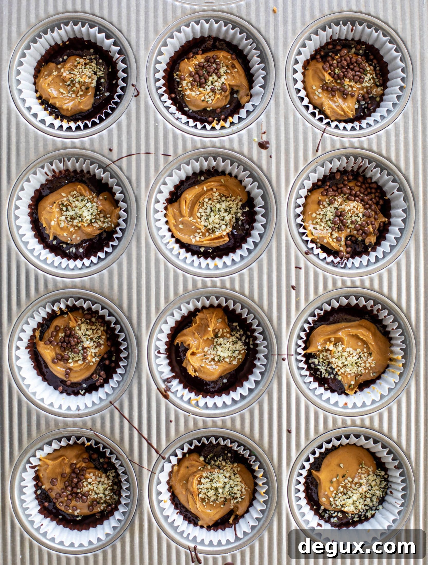Superfood Jam & Peanut Butter Cups Recipe for Energy Snacks 3 These peanut butter and jelly cups are the best homemade treat ever! Use your favorite jam and add a sprinkle of chia and hemp hearts. So good!