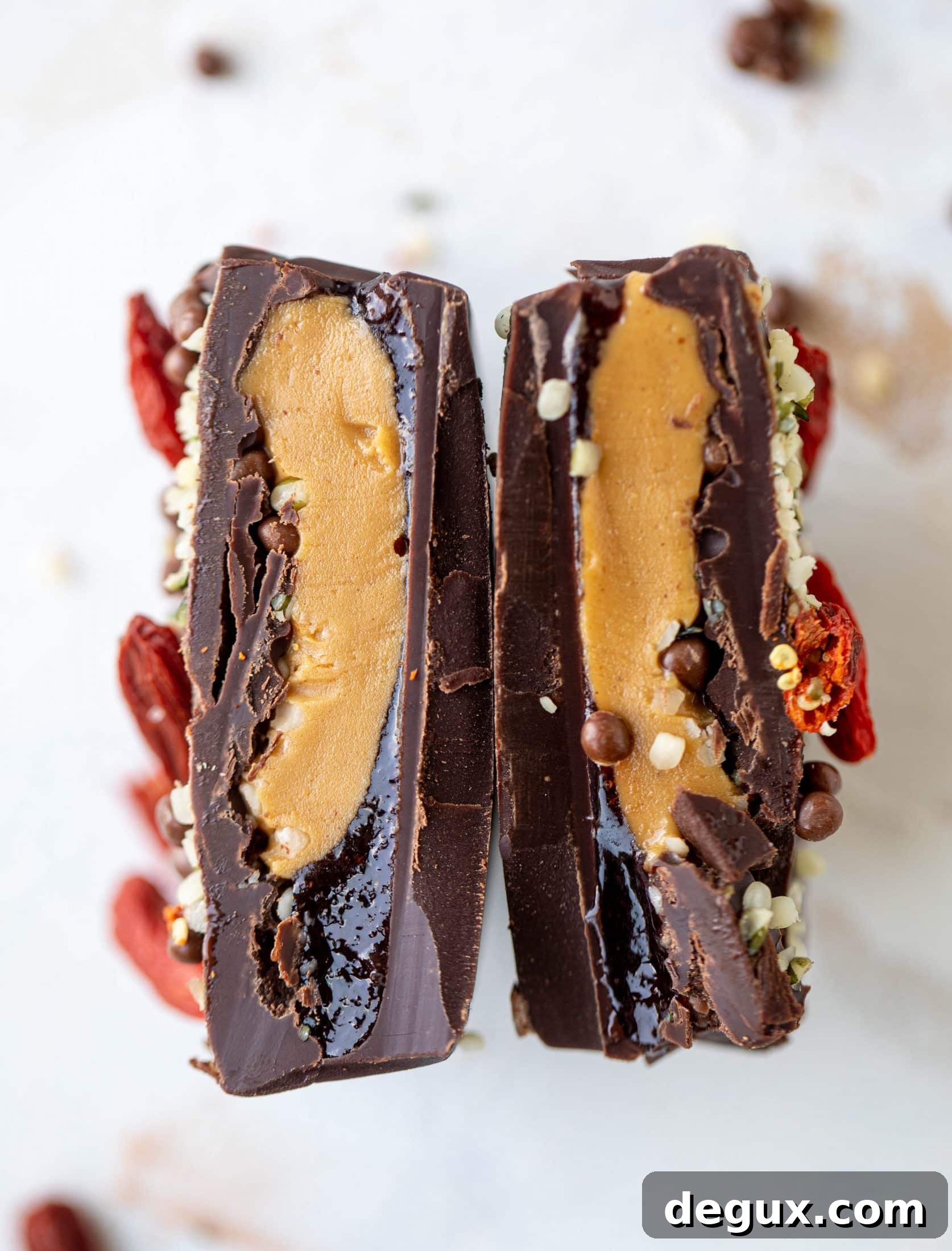 Superfood Jam & Peanut Butter Cups Recipe for Energy Snacks 6 These peanut butter and jelly cups are the best homemade treat ever! Use your favorite jam and add a sprinkle of chia and hemp hearts. So good!