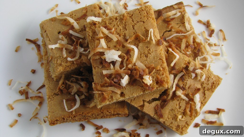 Coconut blondie slice Coconut blondie slice
