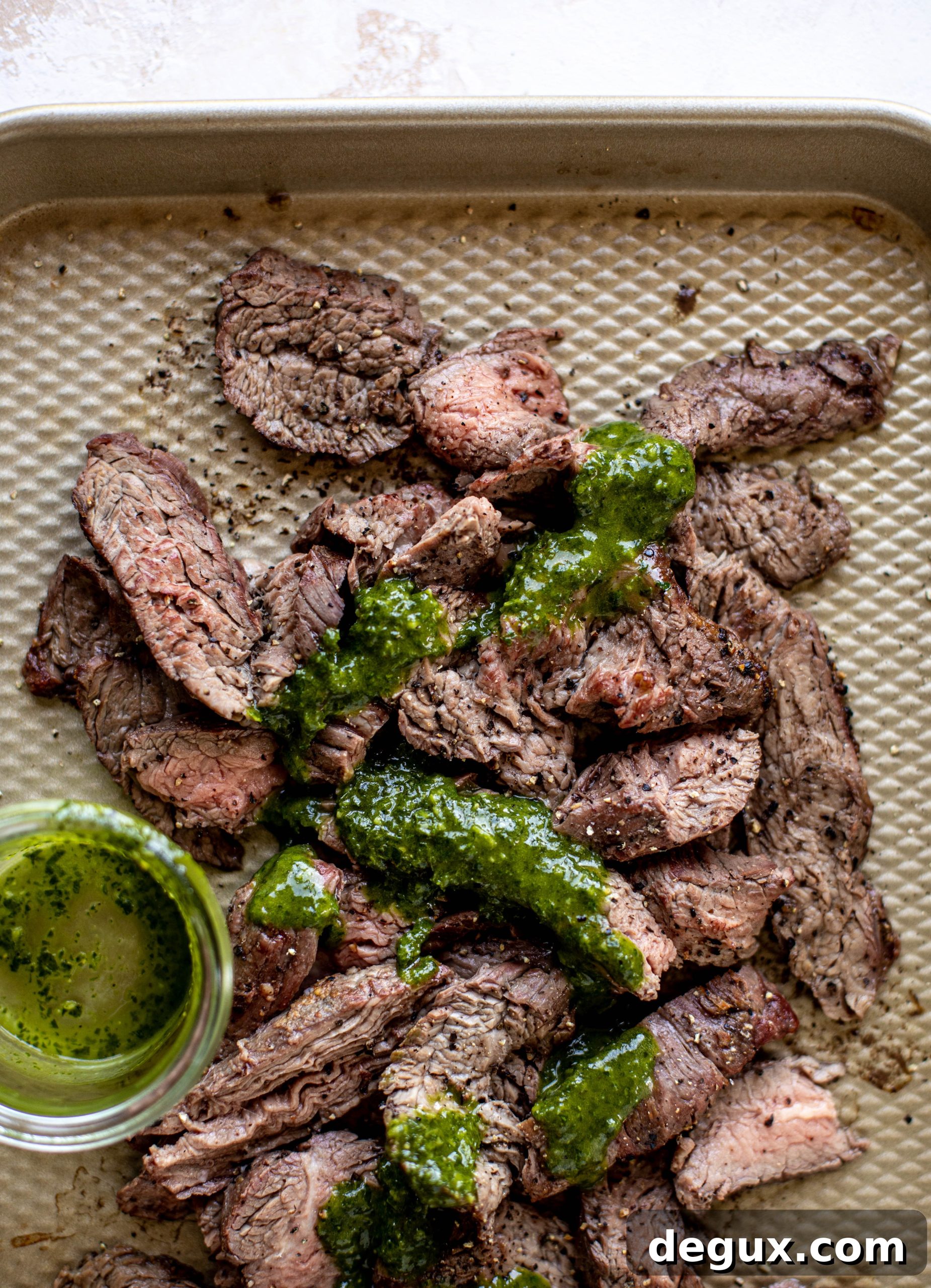 grilled flank steak with chimichurri