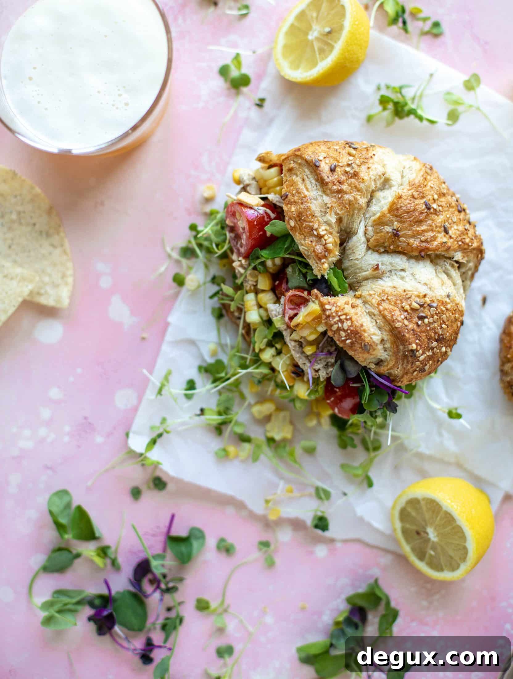Smoky Grilled Chicken Salad with Summer Corn and Avocado 4 This smoky summer chicken salad is incredible! So much flavor from grilled chicken, sweet cherry tomatoes, corn, cheddar cheese and a secret ingredient!