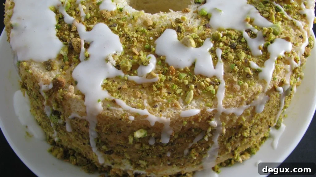 Cake slice with pistachios
