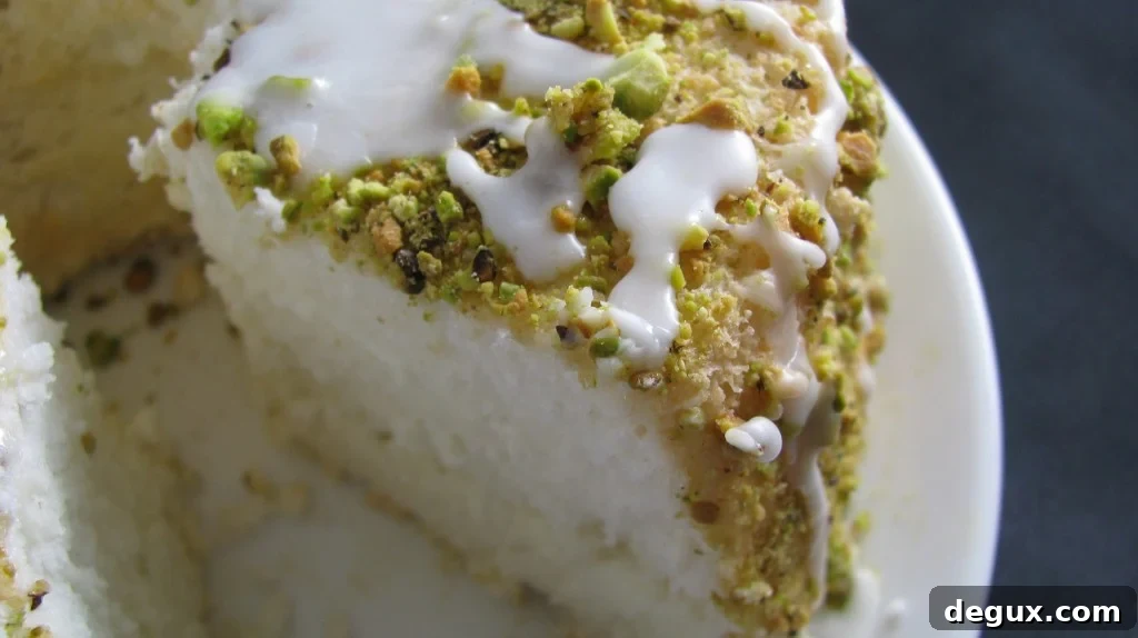 Glazed angel food cake