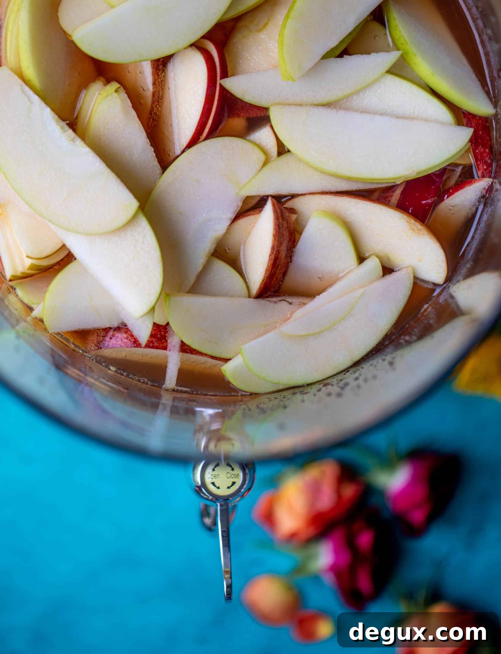 This apple cider punch recipe has tons of fall flavor! Apple cider, aperol, pomegranate soda and prosecco come together to create a bubbly treat!