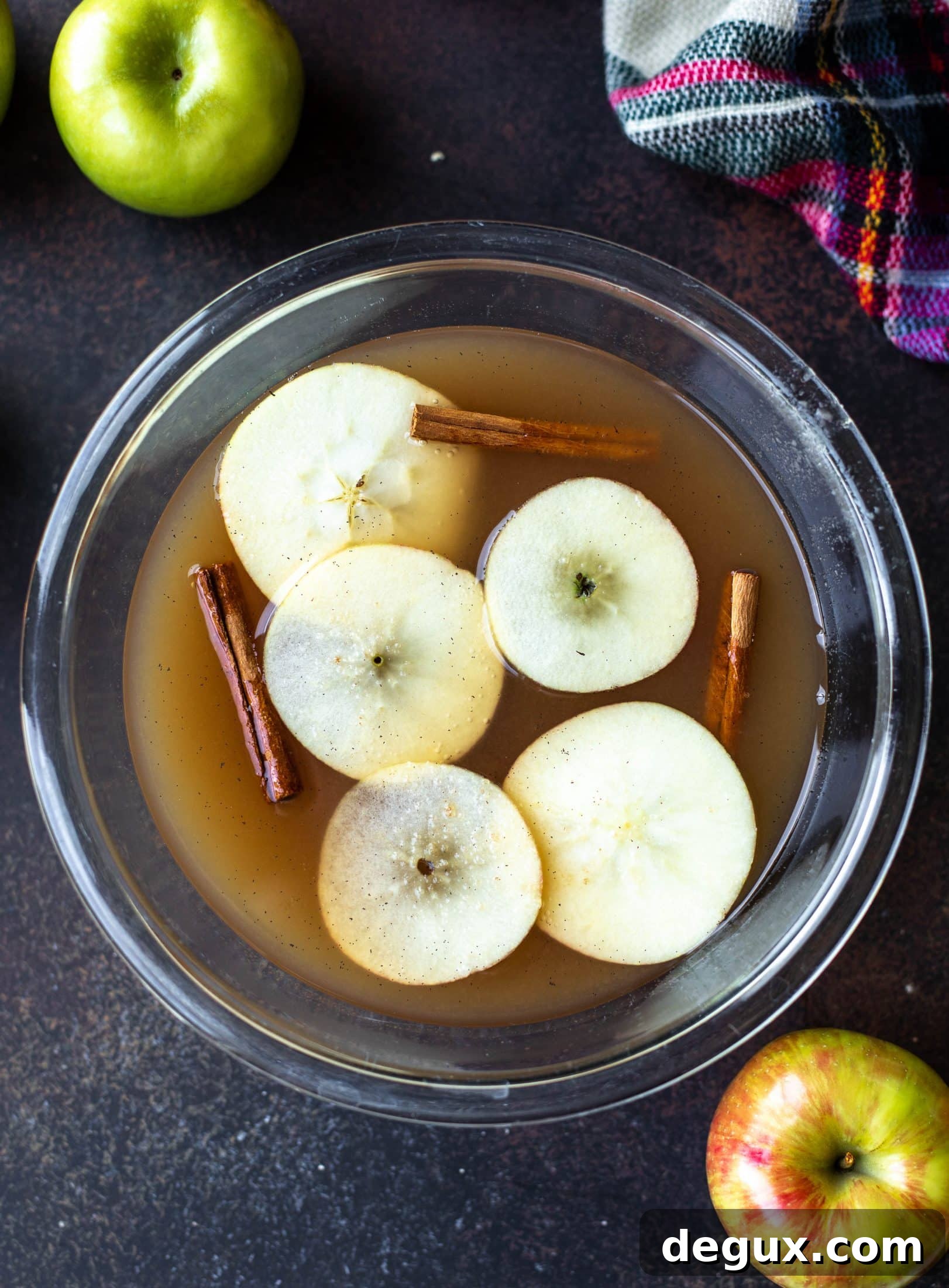 This homemade apple cider is made with honeycrisp apples, spices and vanilla. It's incredible served hot or cold, especially with a pour of bourbon!