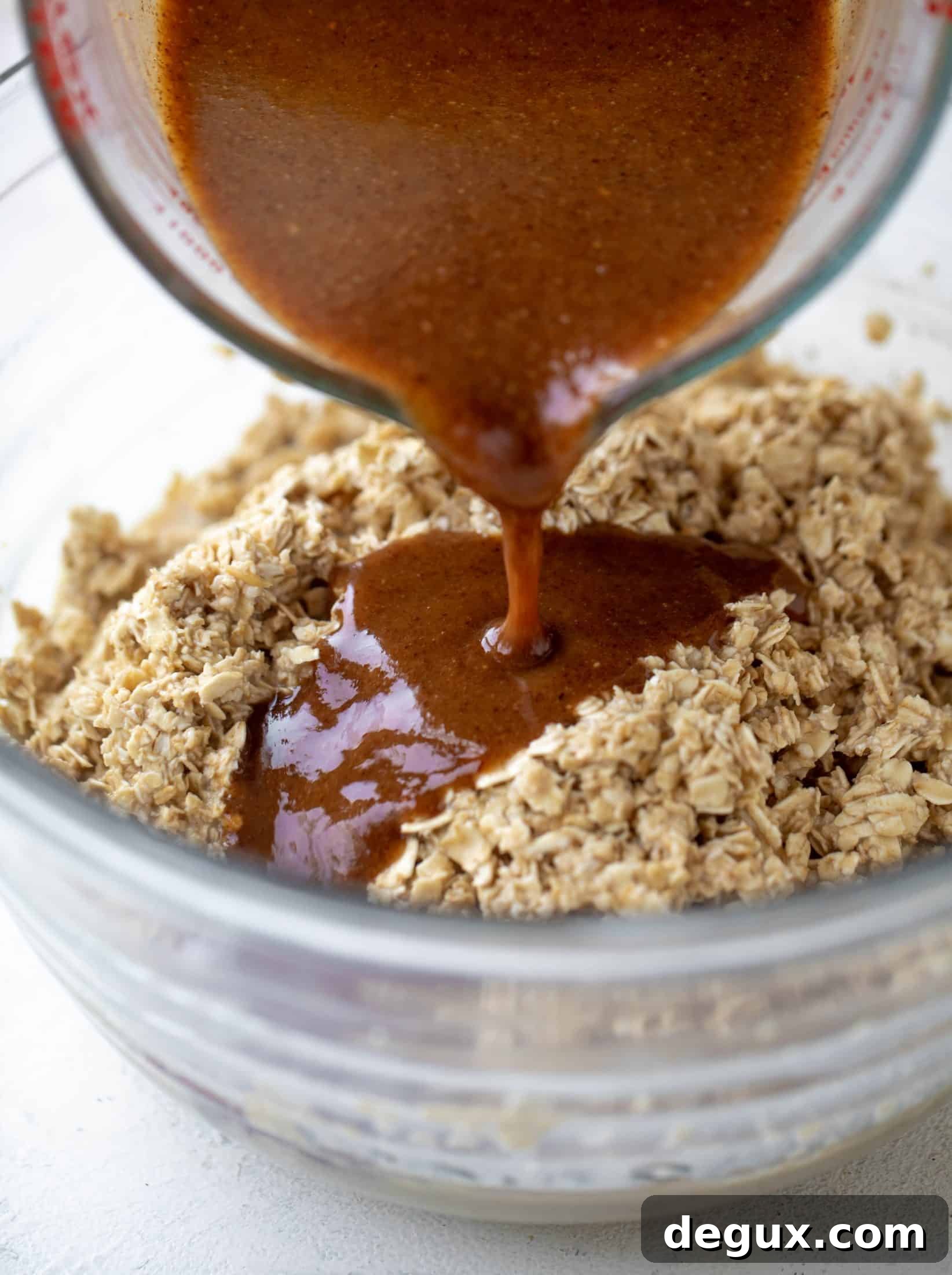 Almond Butter Baked Oatmeal with Sticky Cinnamon Fig Topping 3 making baked oatmeal