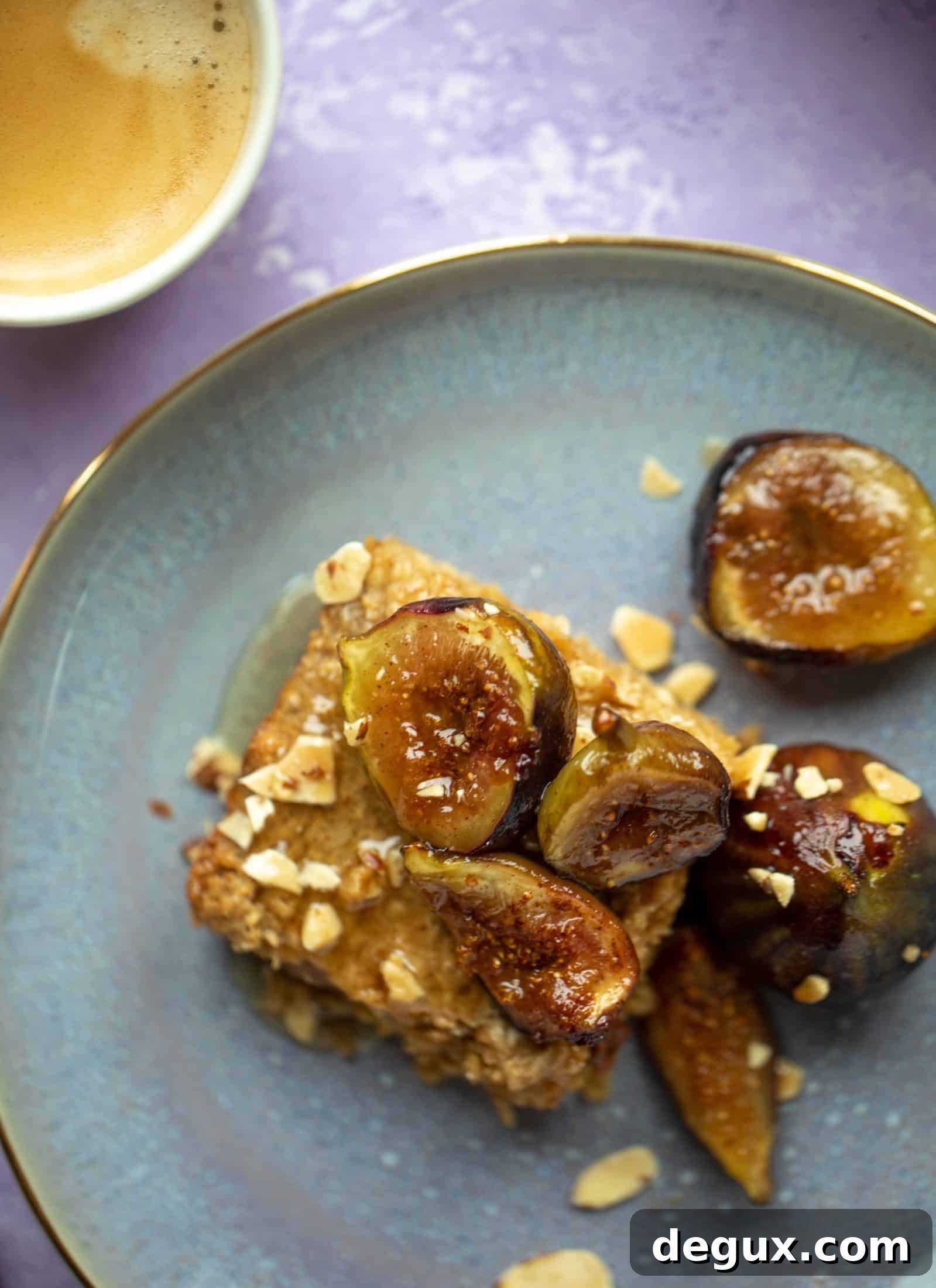 Almond Butter Baked Oatmeal with Sticky Cinnamon Fig Topping 10 This almond butter baked oatmeal with sticky cinnamon figs is the perfect weekend treat or great for when you have brunch guests!