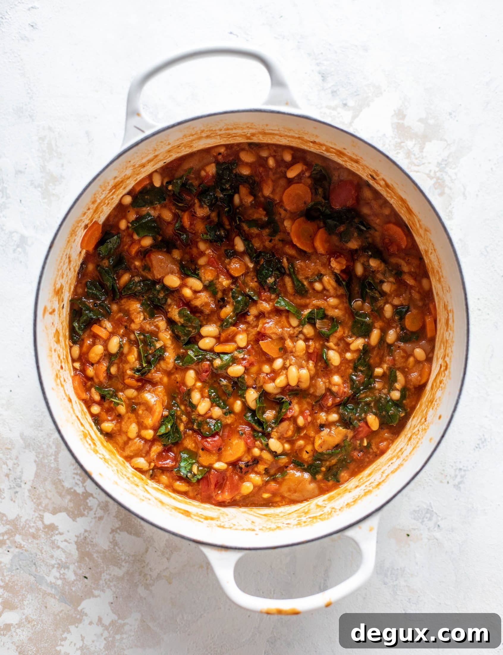 Tuscan Tomato, White Bean & Kale Soup Recipe 4 This tuscan tomato bread soup is super hearty, satisfying and delicious! Leftovers are a hit and you will find yourself craving this in the cooler months.