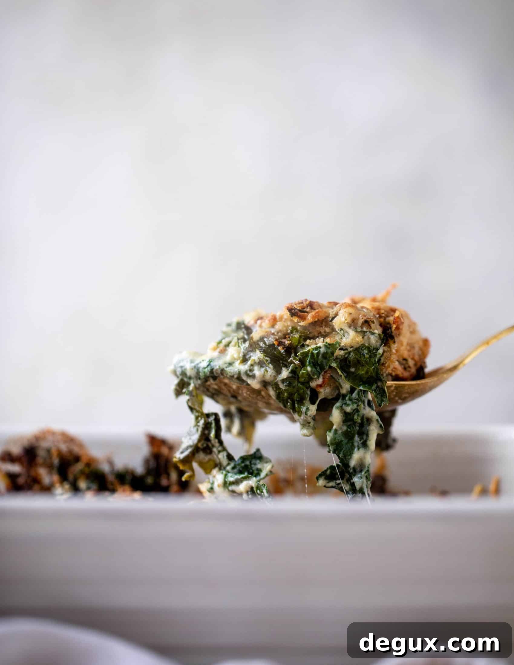 This double kale gratin has two kinds of kale, three kinds of cheese, cream and crunchy breadcrumbs. It will be your new favorite side dish!