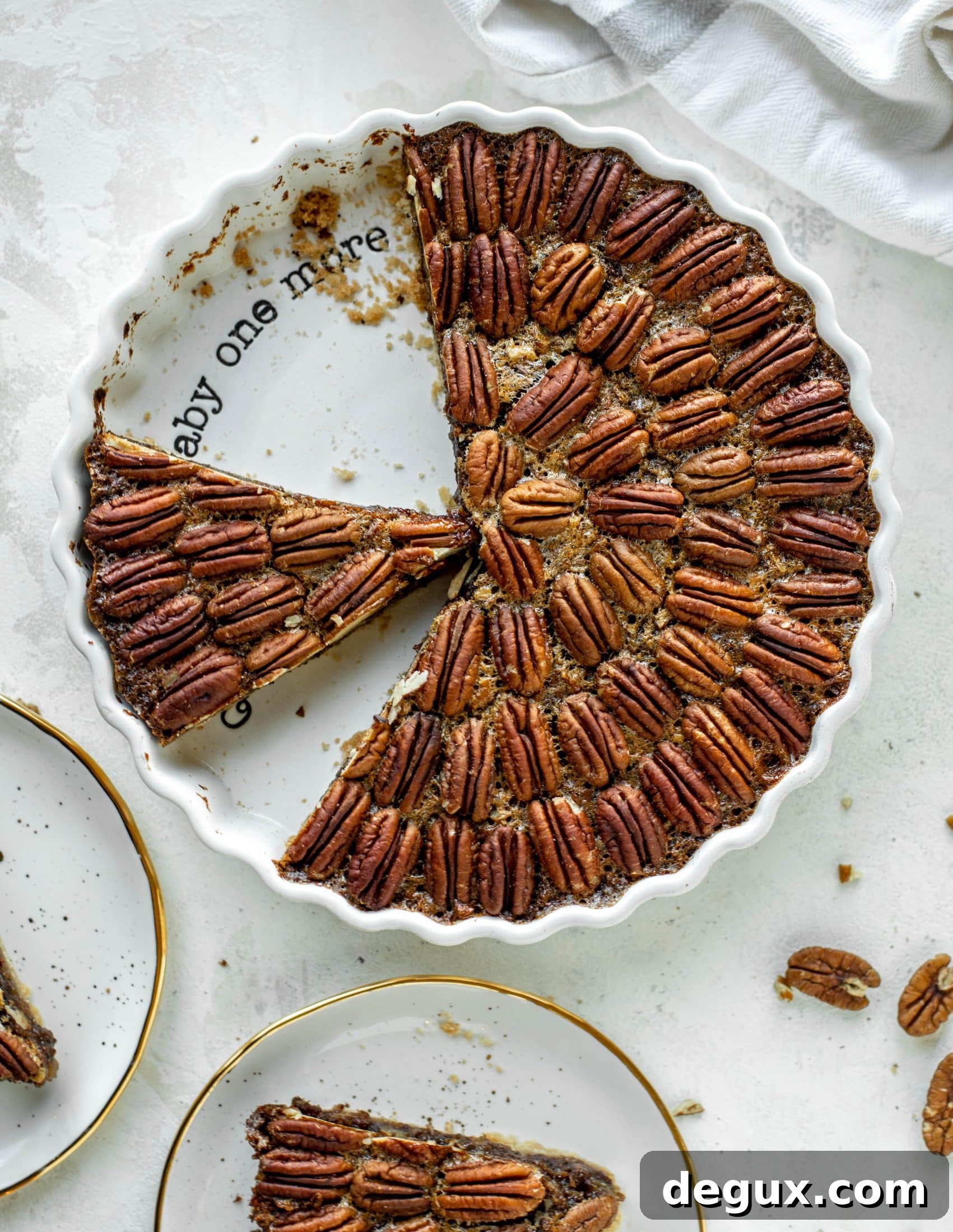 Decadent Chocolate Fudge Pecan Tart Recipe 2 This chocolate pecan tart is the best dessert ever. Chocolate fudge and gooey pecan pie in a shortbread crust - everyone goes crazy!