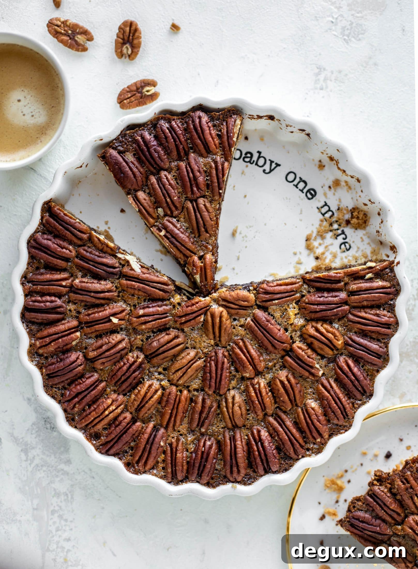 Decadent Chocolate Fudge Pecan Tart Recipe 10 This chocolate pecan tart is the best dessert ever. Chocolate fudge and gooey pecan pie in a shortbread crust - everyone goes crazy!