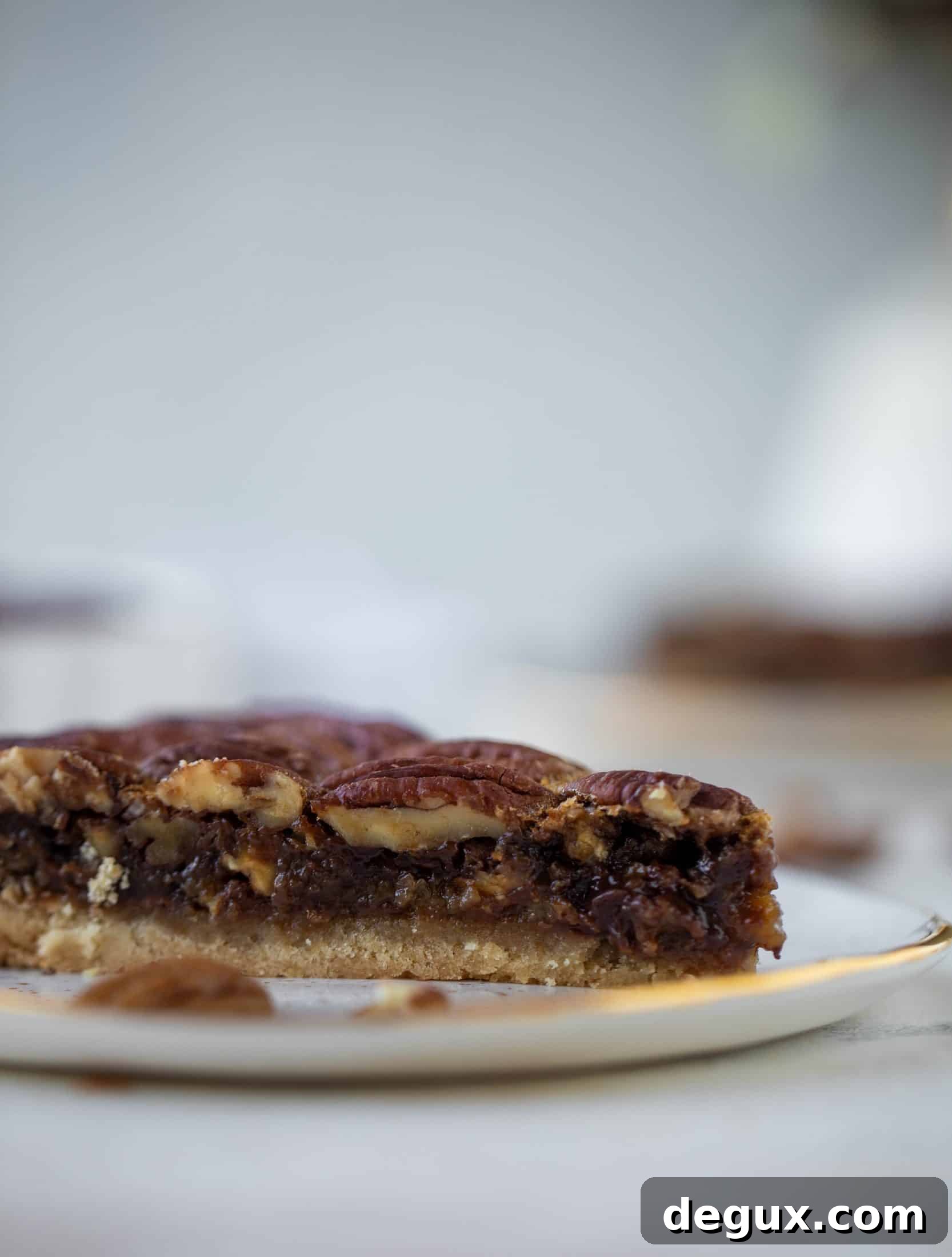 Decadent Chocolate Fudge Pecan Tart Recipe 12 This chocolate pecan tart is the best dessert ever. Chocolate fudge and gooey pecan pie in a shortbread crust - everyone goes crazy!