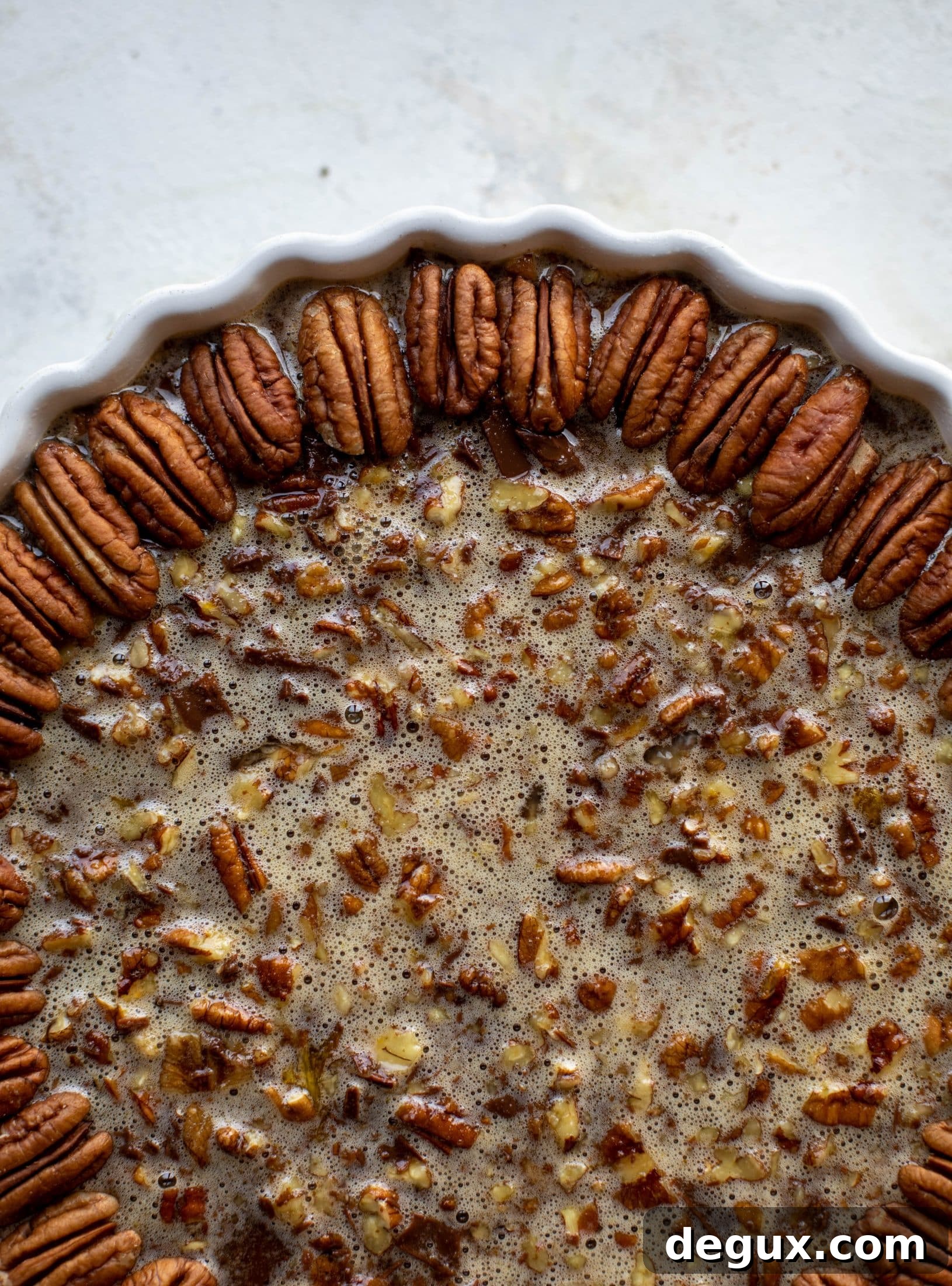 Decadent Chocolate Fudge Pecan Tart Recipe 5 This chocolate pecan tart is the best dessert ever. Chocolate fudge and gooey pecan pie in a shortbread crust - everyone goes crazy!