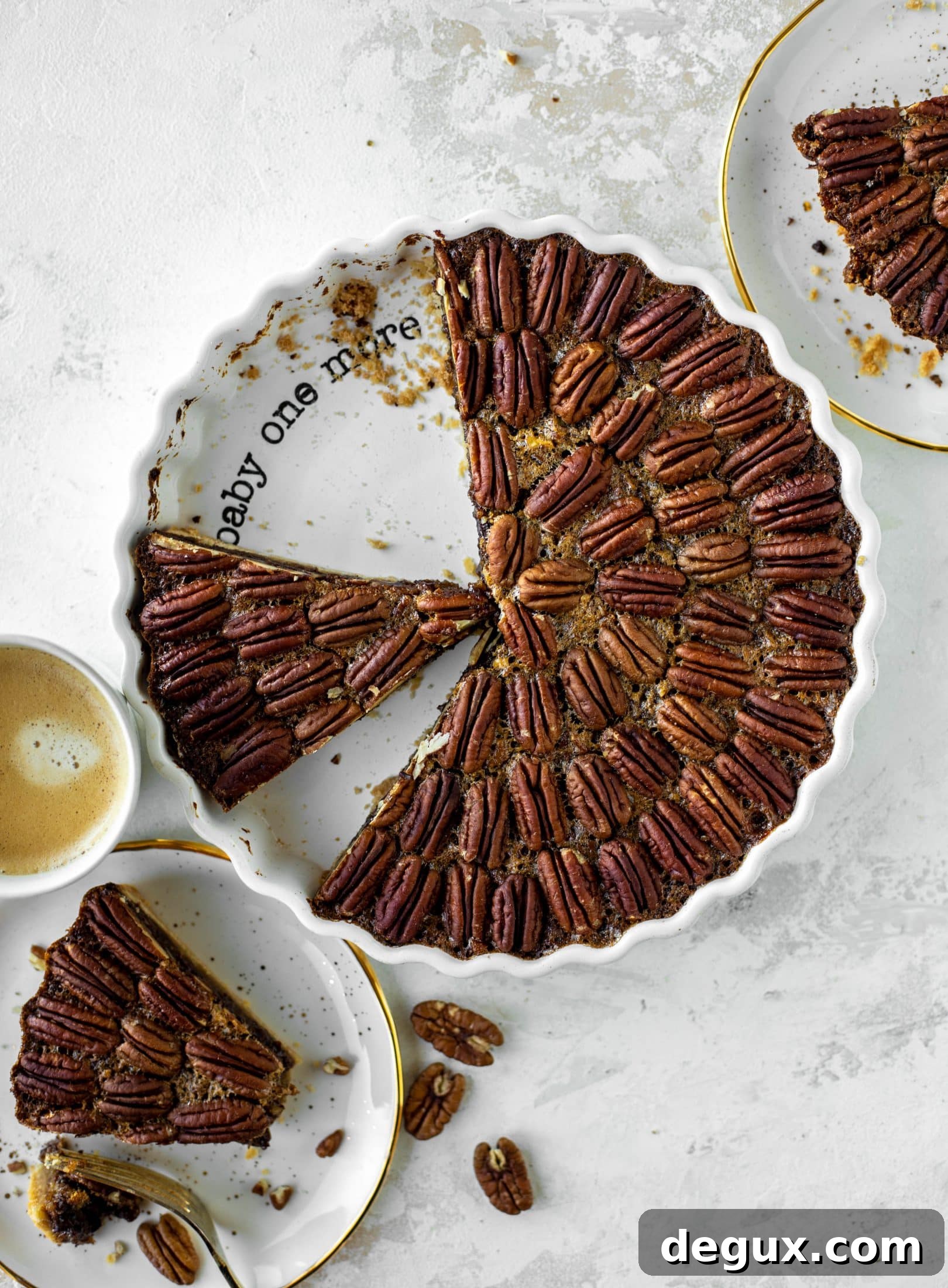 Decadent Chocolate Fudge Pecan Tart Recipe 9 This chocolate pecan tart is the best dessert ever. Chocolate fudge and gooey pecan pie in a shortbread crust - everyone goes crazy!
