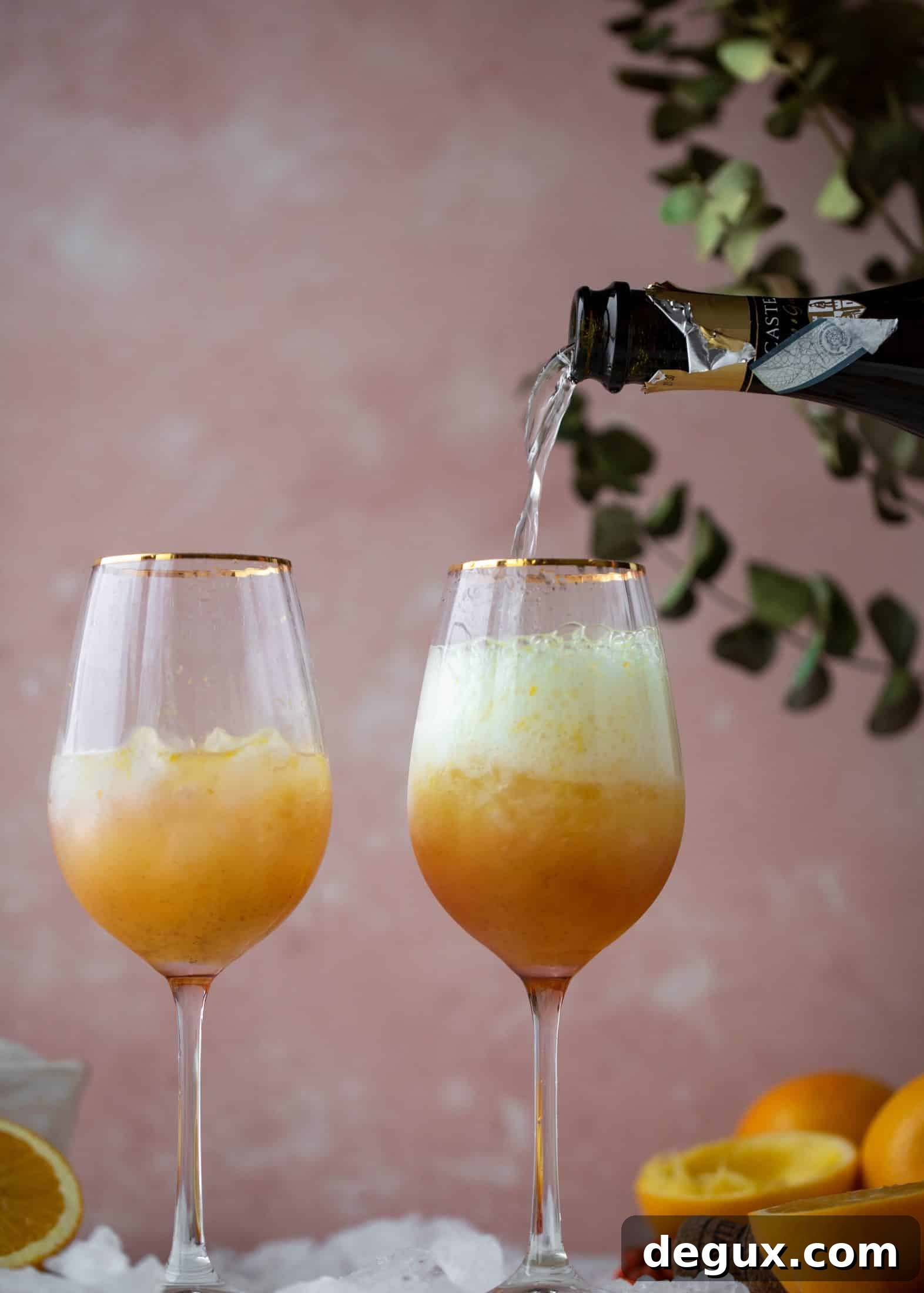Spiced Orange Spritzer Recipe: Refreshing Citrus Cocktail with Warm Aromatics 4 The spiced orange spritzer is a fancier mimosa and similar to an aperol spritz! A fresh spiced orange juice based mixed with prosecco and seltzer. So good!