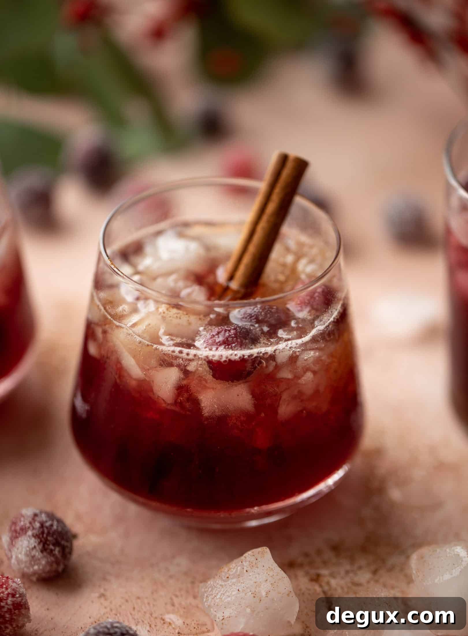 Cranberry Cobbler Smash Cocktail Recipe 2 This cranberry cobbler smash is perfect for the holiday season! Bourbon, cinnamon simple syrup and cranberry juice - it's spiced and warming and wonderful.