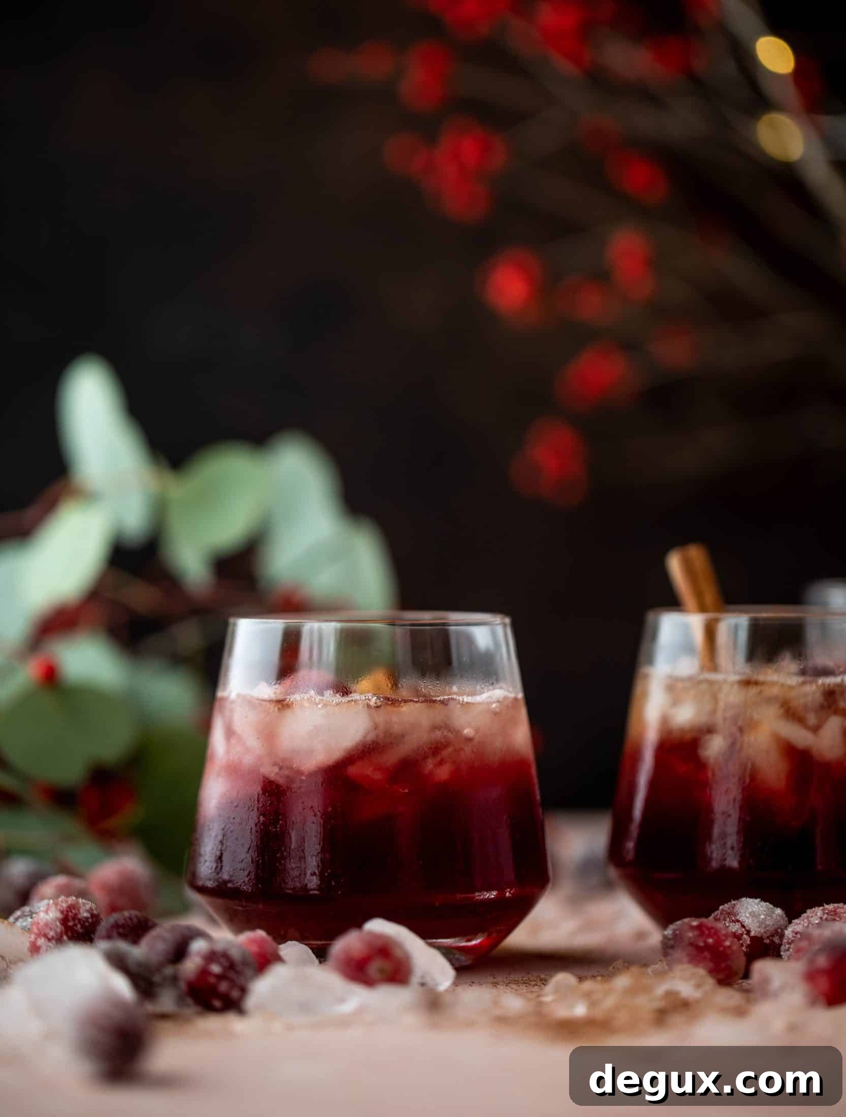 Cranberry Cobbler Smash Cocktail Recipe 6 This cranberry cobbler smash is perfect for the holiday season! Bourbon, cinnamon simple syrup and cranberry juice - it's spiced and warming and wonderful.