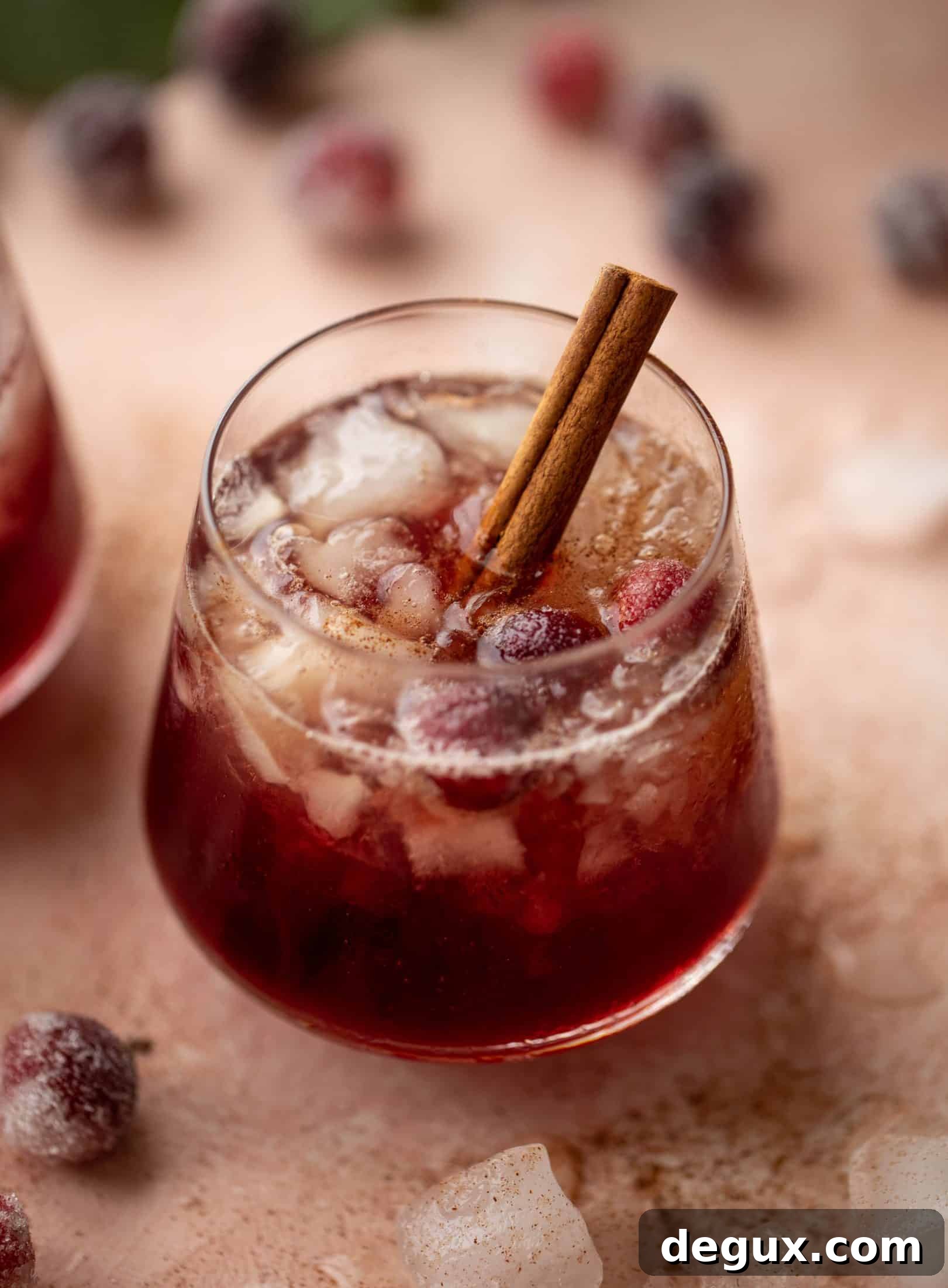 Cranberry Cobbler Smash Cocktail Recipe 7 This cranberry cobbler smash is perfect for the holiday season! Bourbon, cinnamon simple syrup and cranberry juice - it's spiced and warming and wonderful.