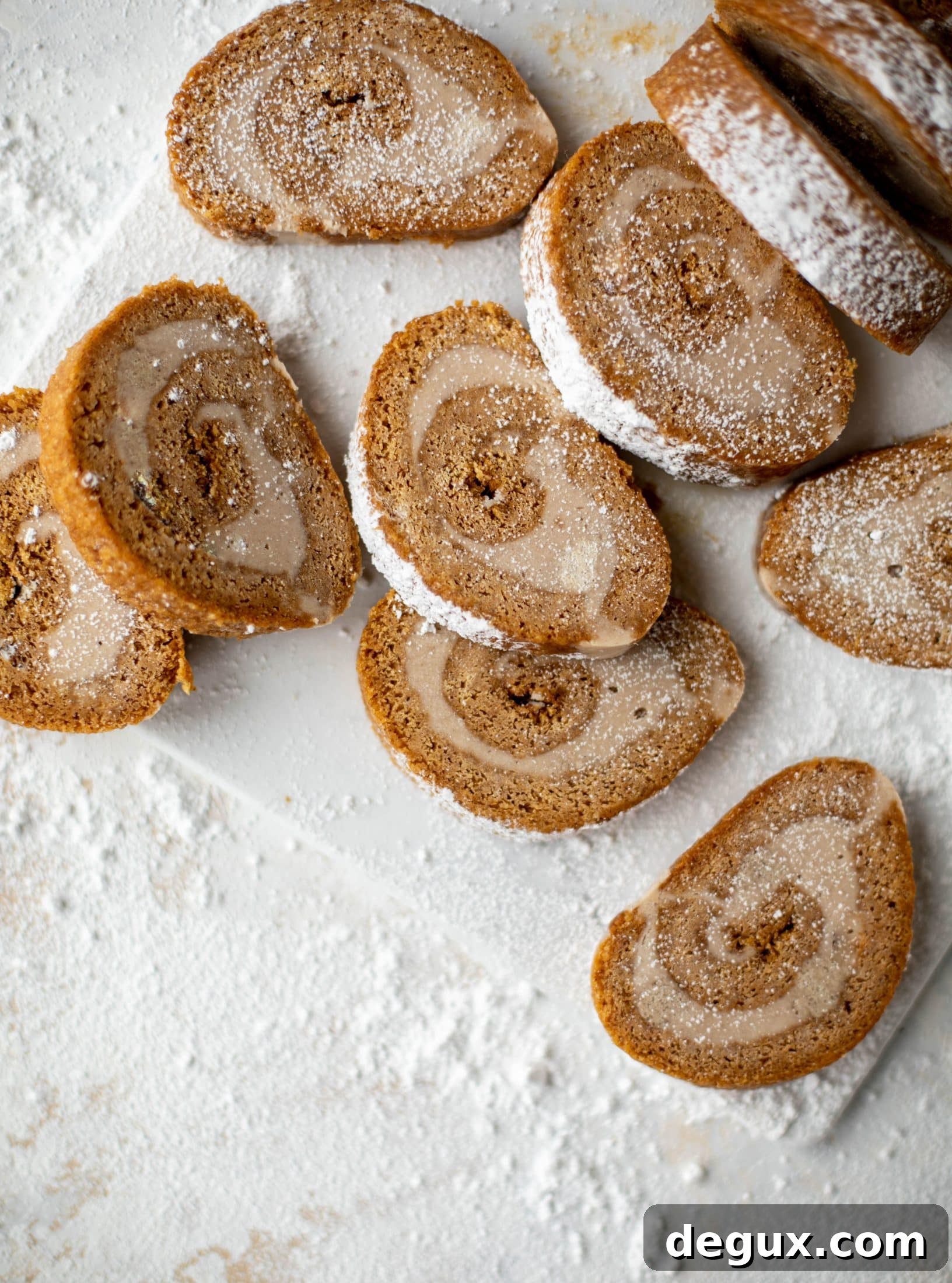 Frozen Pumpkin Rolls: Two Delicious Make-Ahead Recipes 5 This frozen pumpkin roll is a delicious twist on the classic! Ice cream or non-dairy dessert is spread inside a classic pumpkin roll and serve frozen!