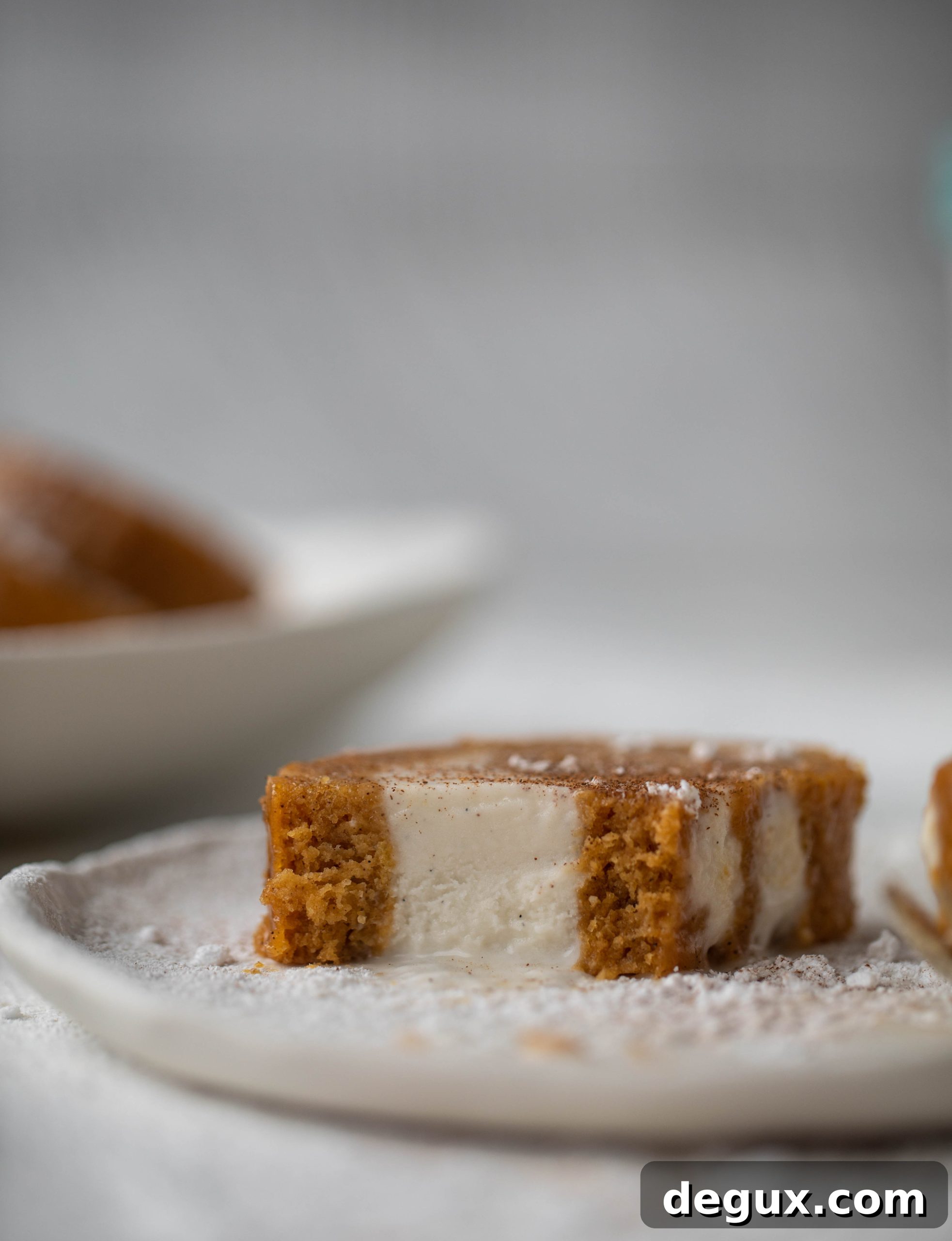 Frozen Pumpkin Rolls: Two Delicious Make-Ahead Recipes 9 This frozen pumpkin roll is a delicious twist on the classic! Ice cream or non-dairy dessert is spread inside a classic pumpkin roll and serve frozen!
