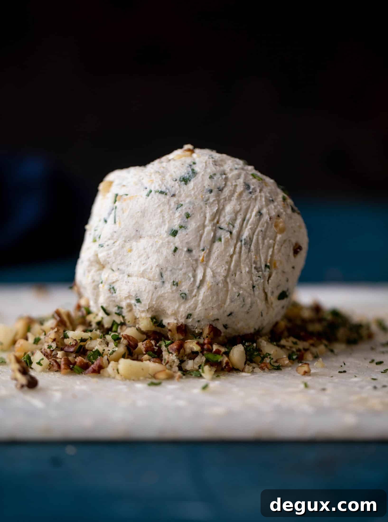 Spiced Orange, Sage & Macadamia Cheeseball Recipe 3 ready to roll cheese ball