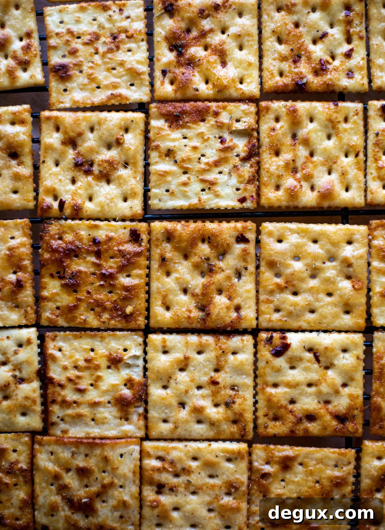 These super easy fire crackers are such a simple recipe to make! Bake the crackers with spice and butter for the perfect party snack.