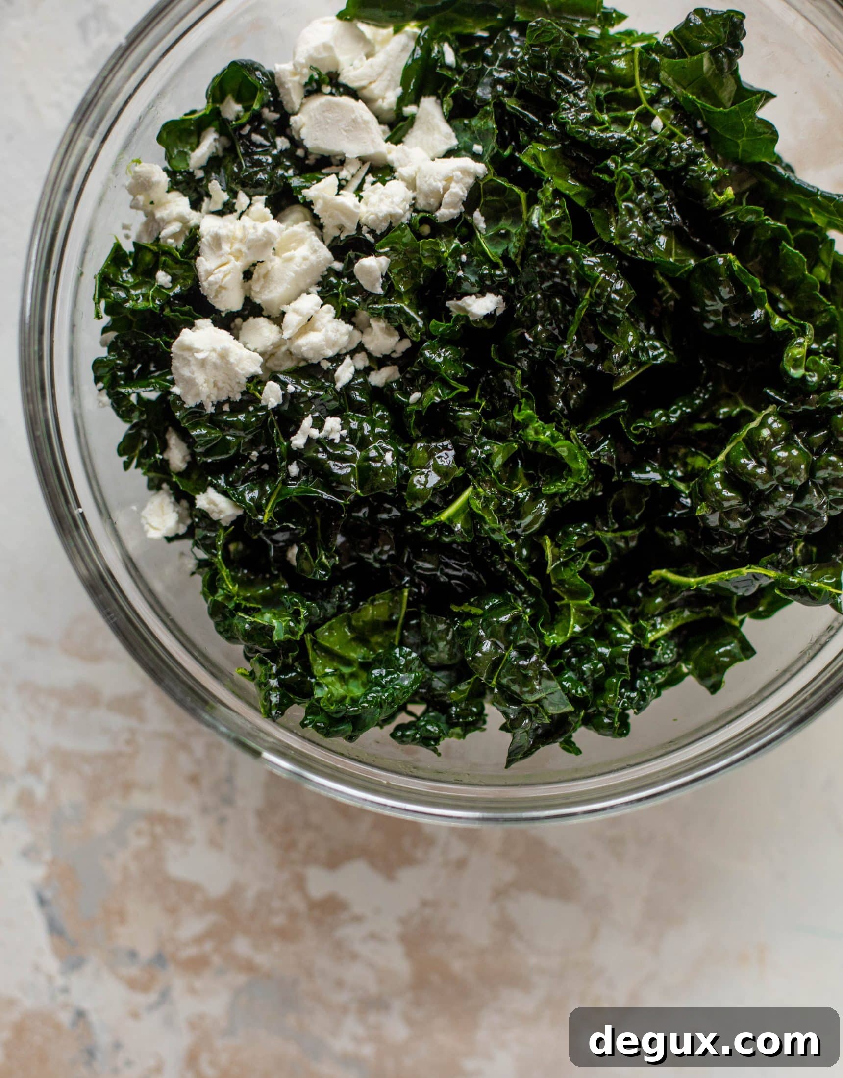 lacinato kale with goat cheese