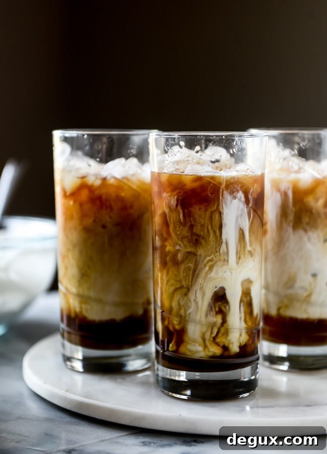 Iced whiskey coffees