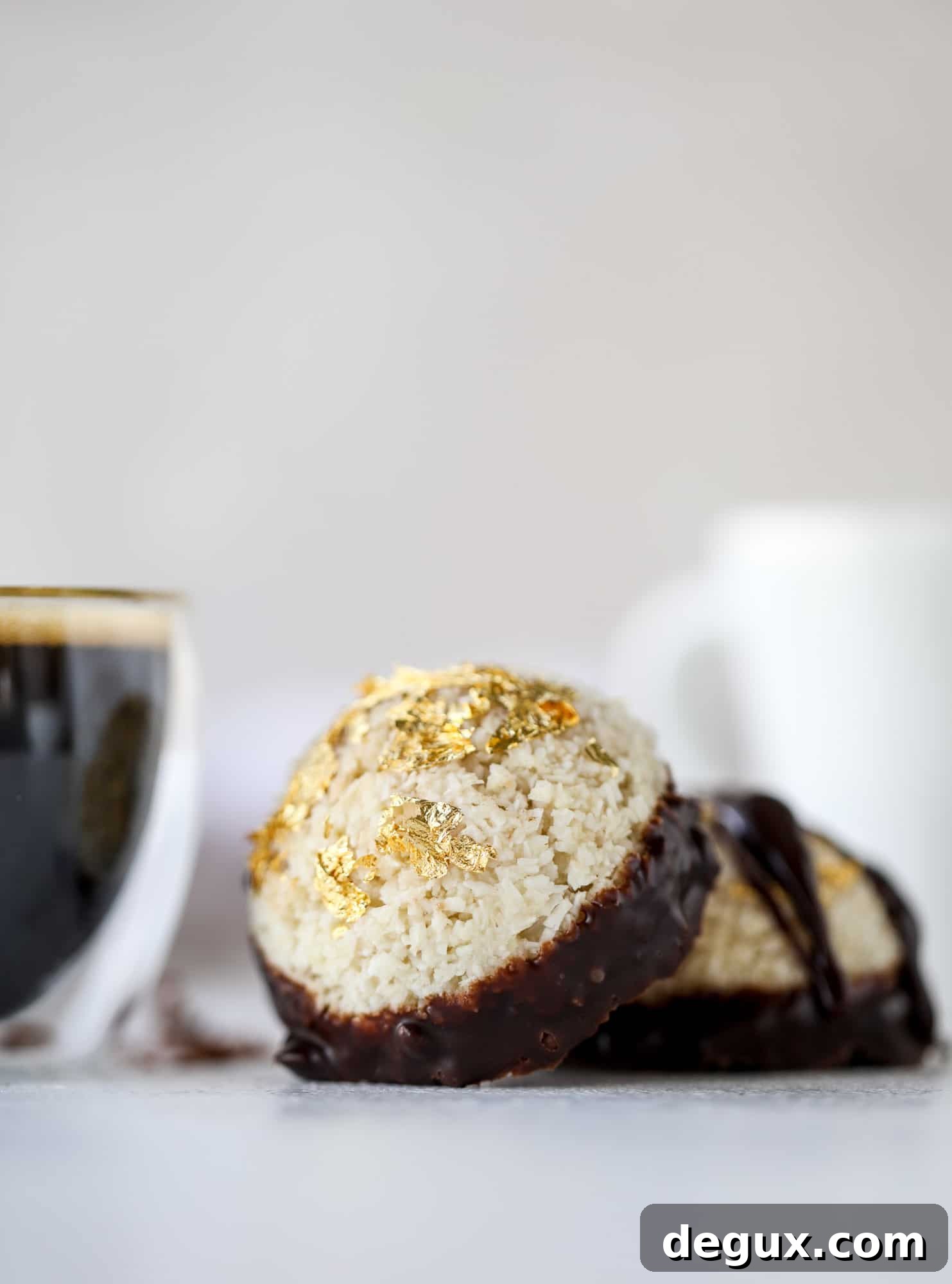 Chocolate dipped Irish cream macaroons