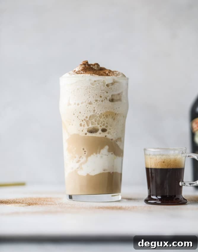Frozen Irish cream cappuccinos