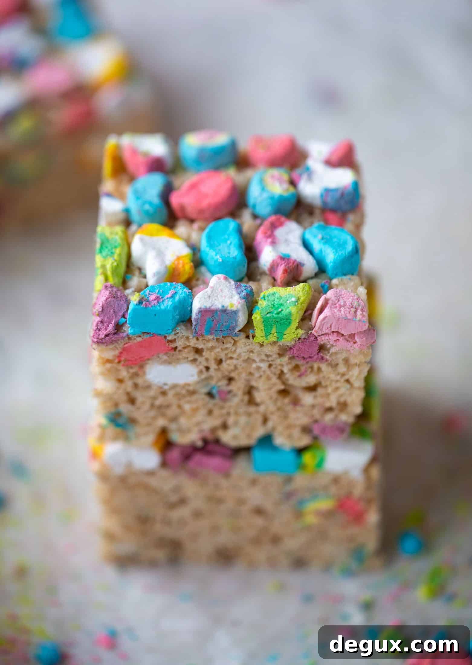 Luckiest Rice Krispie Treats for St. Patrick’s Day Celebration 11 These lucky charms rice krispie treats are a throwback recipe to one of my favorite childhood treats! Here's a little festive twist for Saint Patrick's Day.