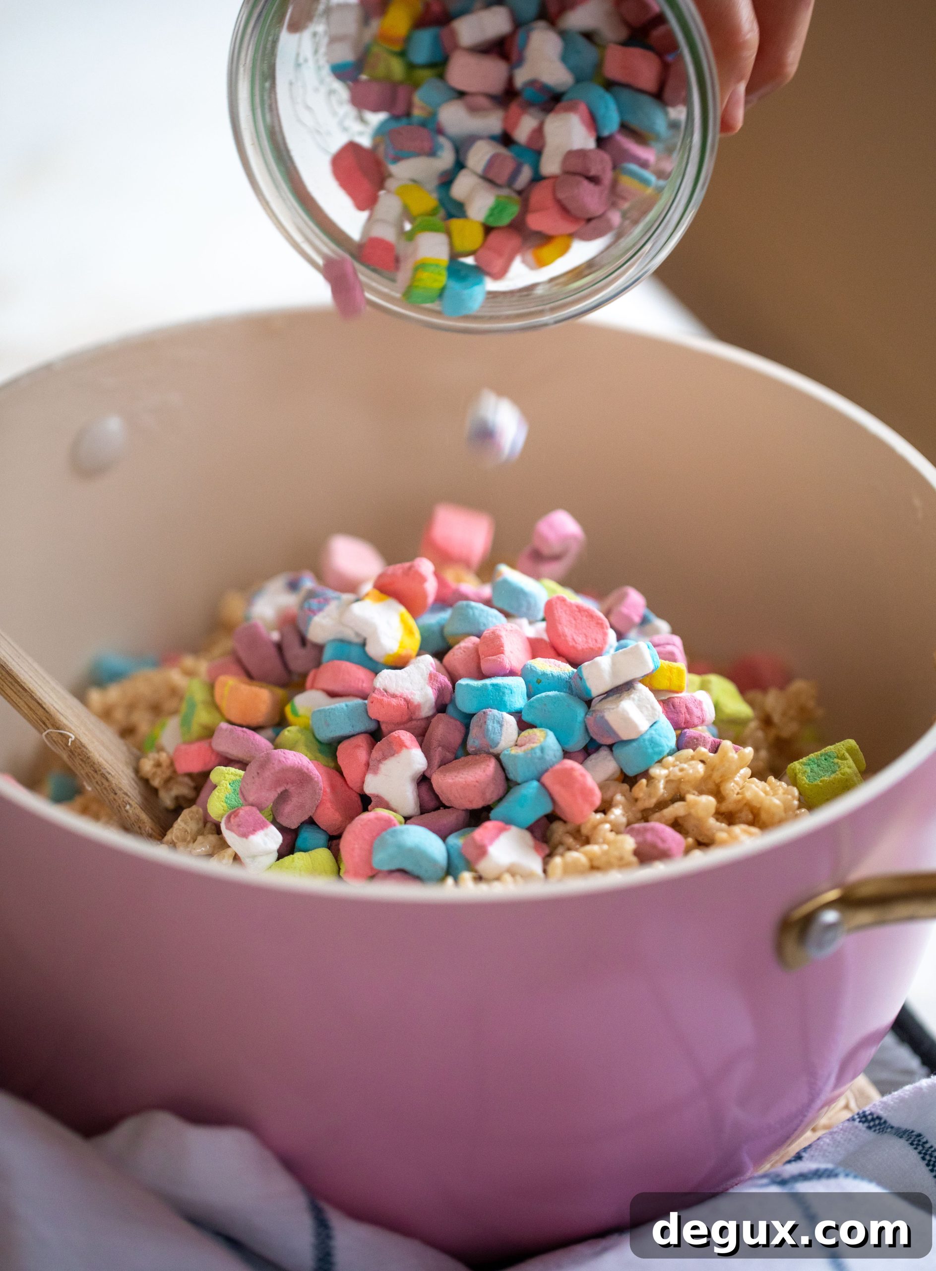 Luckiest Rice Krispie Treats for St. Patrick’s Day Celebration 4 These lucky charms rice krispie treats are a throwback recipe to one of my favorite childhood treats! Here's a little festive twist for Saint Patrick's Day.