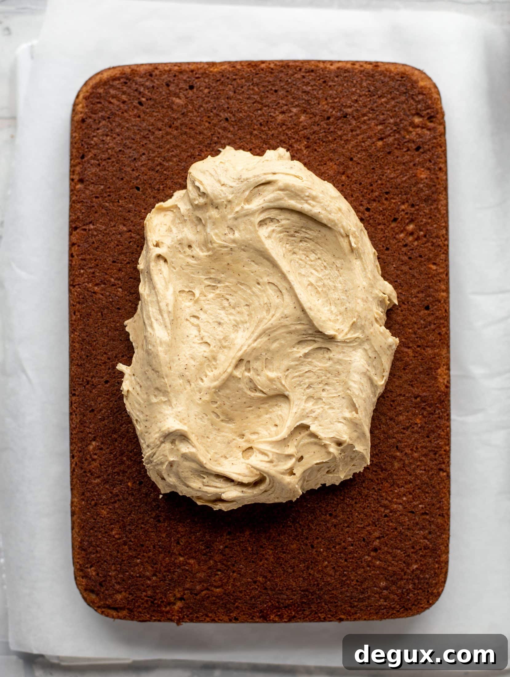banana cake with coffee frosting