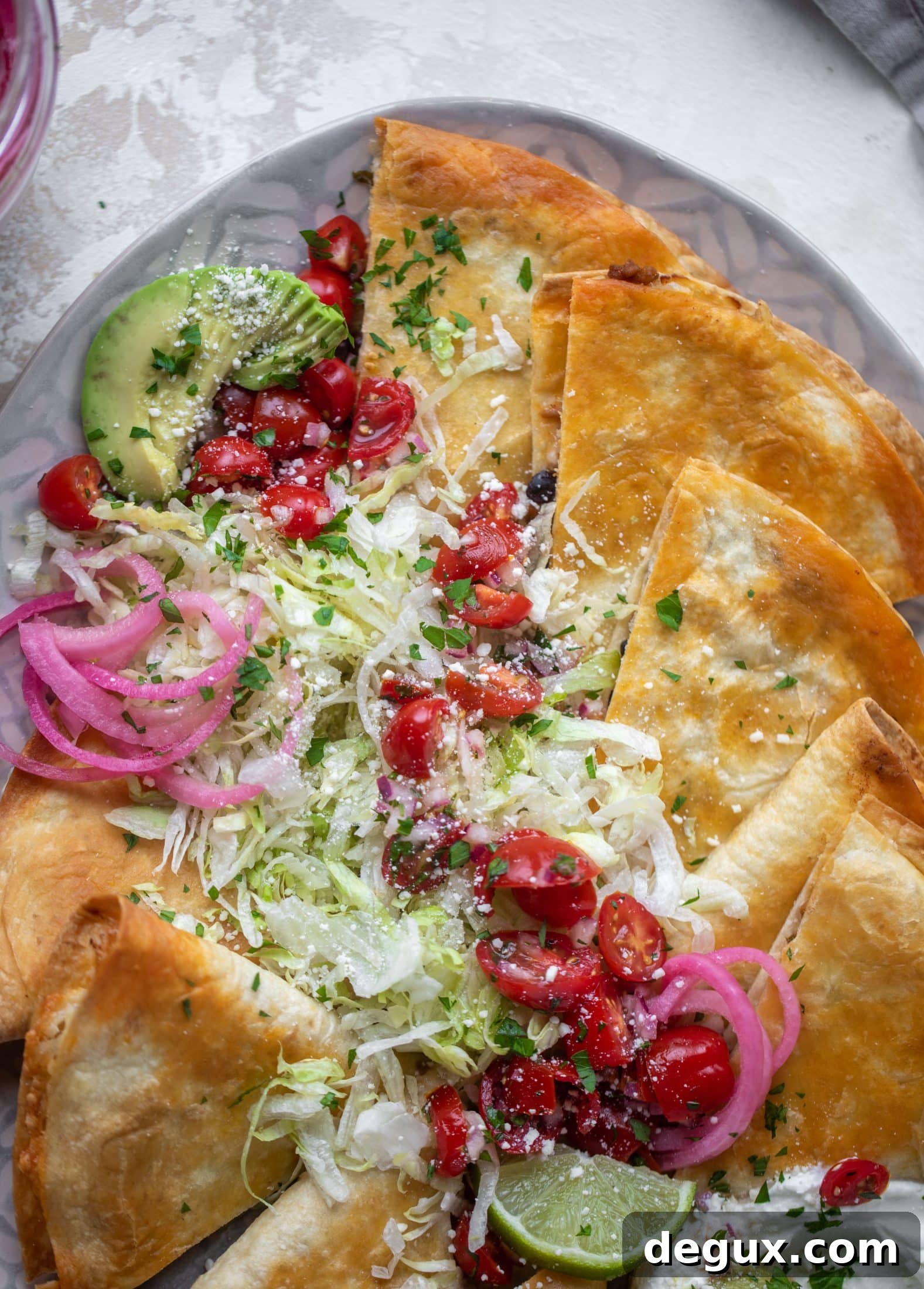 Crispy Baked Quesadillas Made with Pantry Staples 8 These crispy baked quesadillas will change your life! Make a big batch at once using pantry ingredients and your favorite cheese.