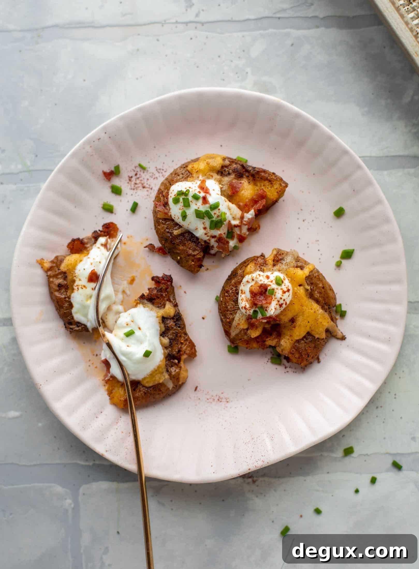 These super crispy chipotle cheddar smashed potatoes are the best side dish. A little spicy and smothered in cheese, they are irresistible.
