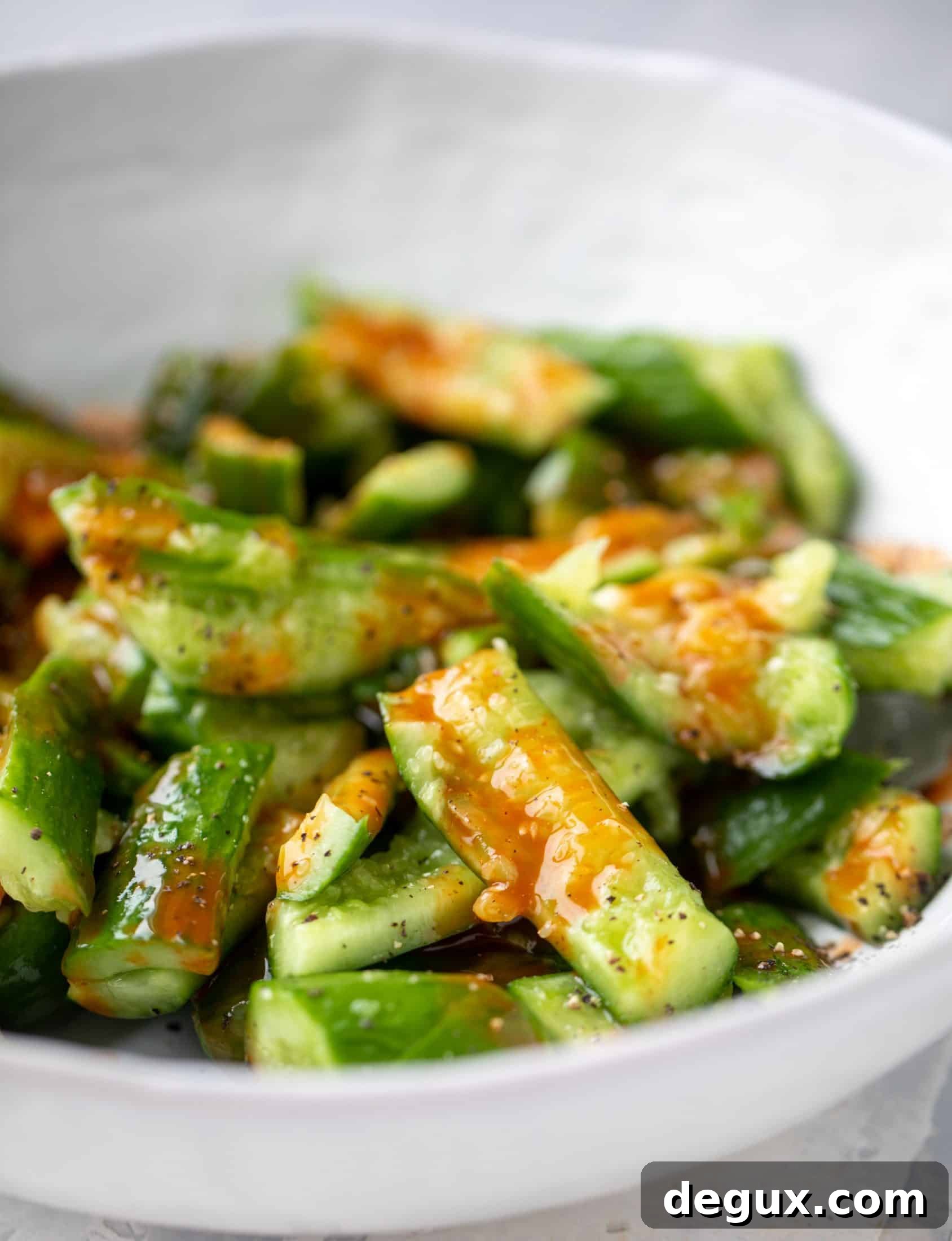 cucumbers with buffalo wing sauce