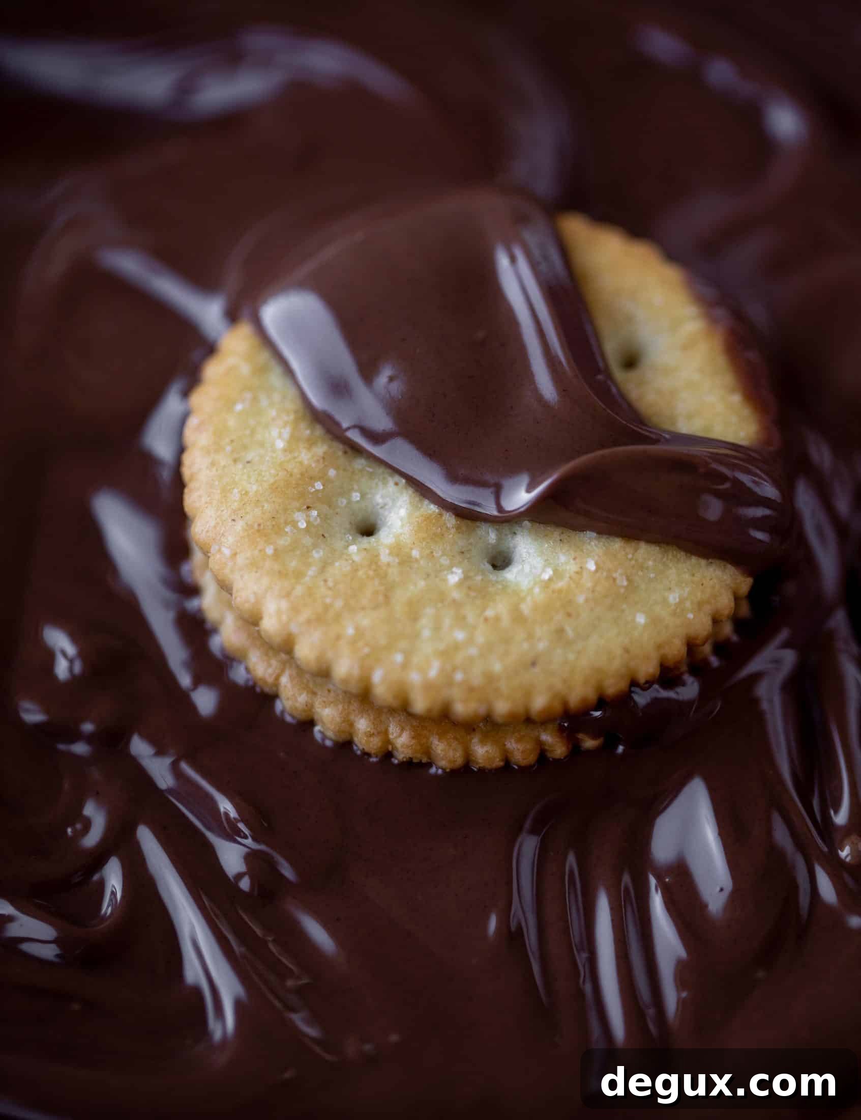 Ritz Cracker Peanut Butter Cups Recipe — Sweet & Salty Bites 7 These ritz peanut butter cups are everything! Creamy peanut butter, flakey, buttery crackers, melted chocolate and flaked salt. They are unreal.