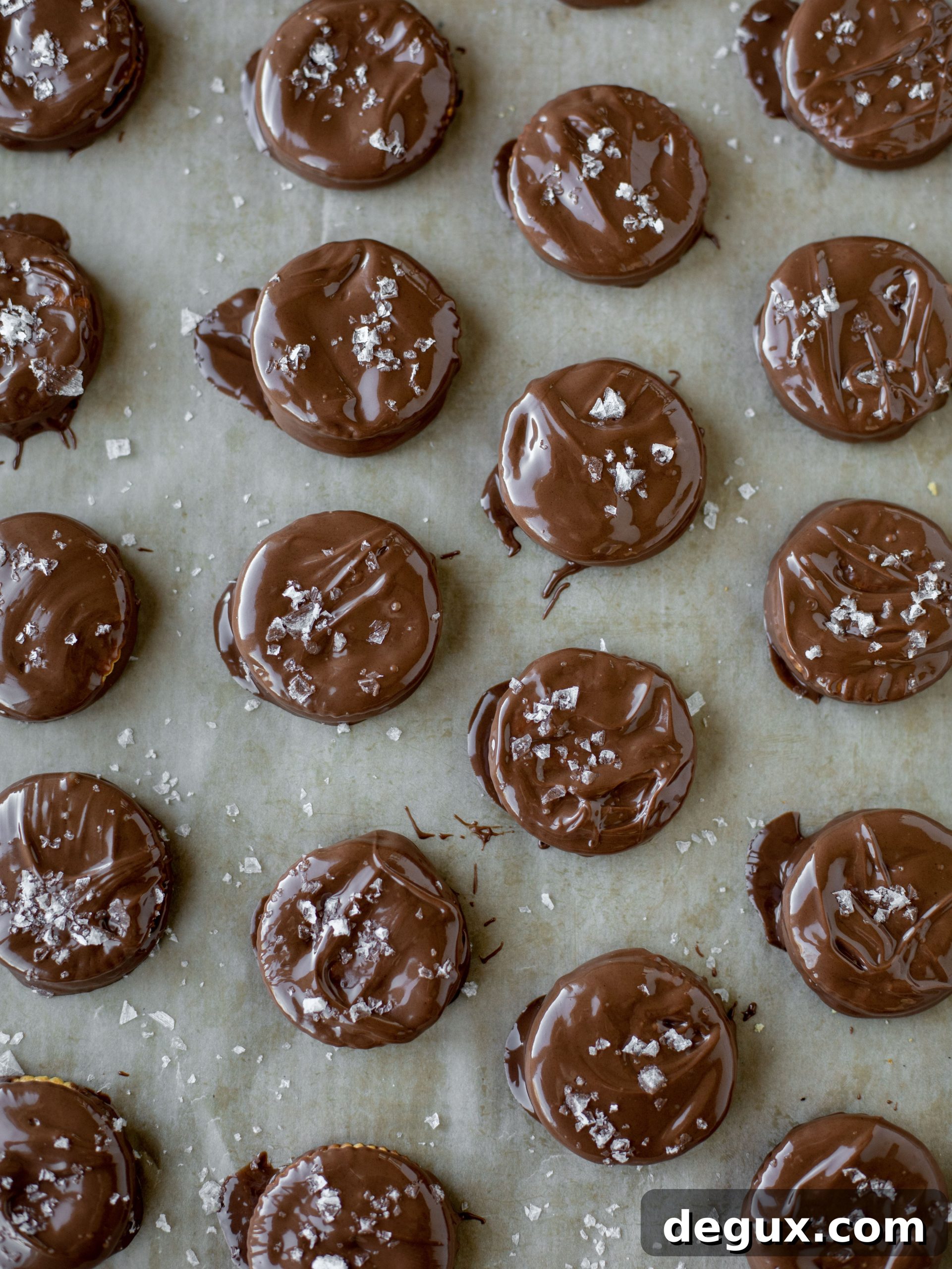 Ritz Cracker Peanut Butter Cups Recipe — Sweet & Salty Bites 8 These ritz peanut butter cups are everything! Creamy peanut butter, flakey, buttery crackers, melted chocolate and flaked salt. They are unreal.