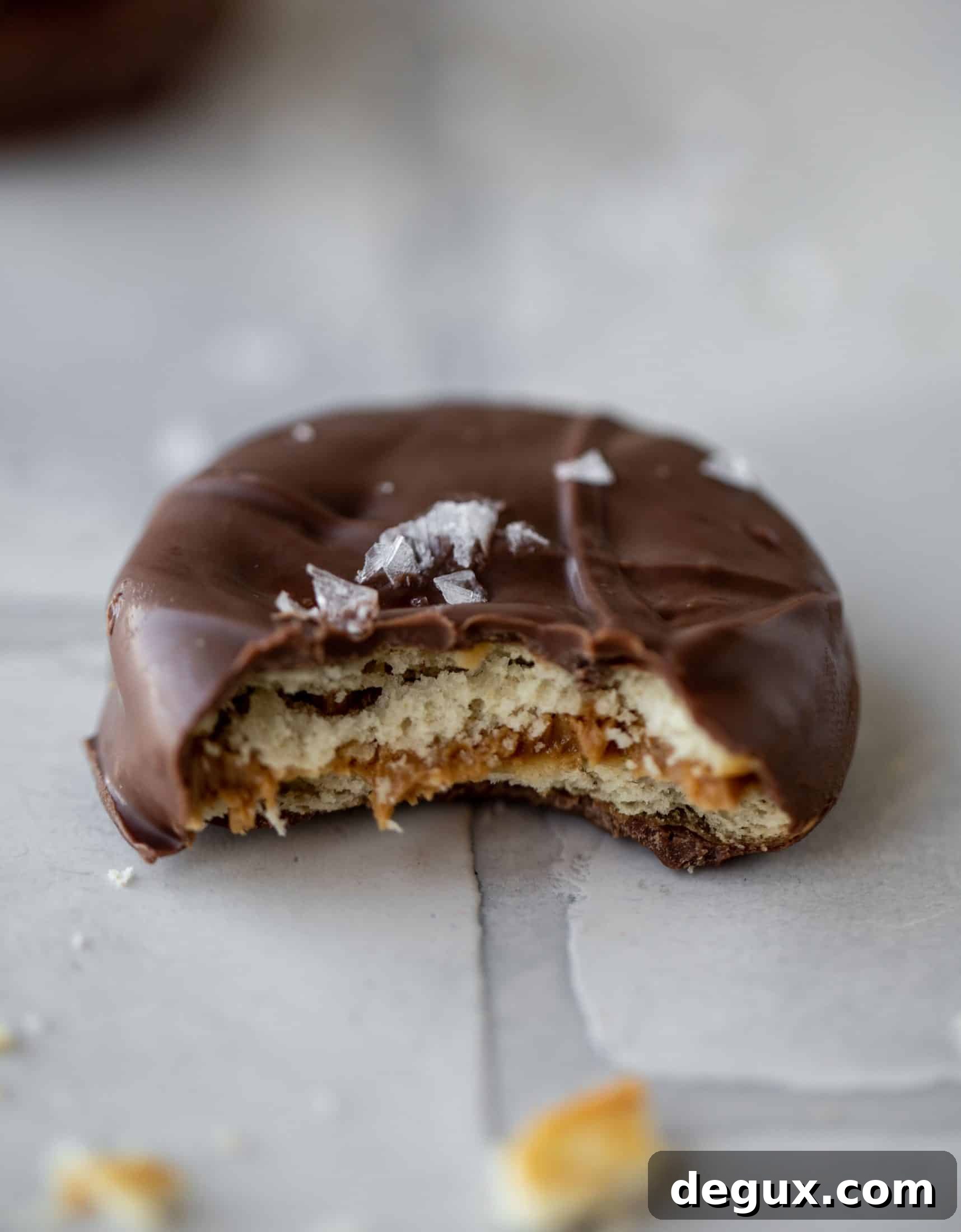 Ritz Cracker Peanut Butter Cups Recipe — Sweet & Salty Bites 10 These ritz peanut butter cups are everything! Creamy peanut butter, flakey, buttery crackers, melted chocolate and flaked salt. They are unreal.